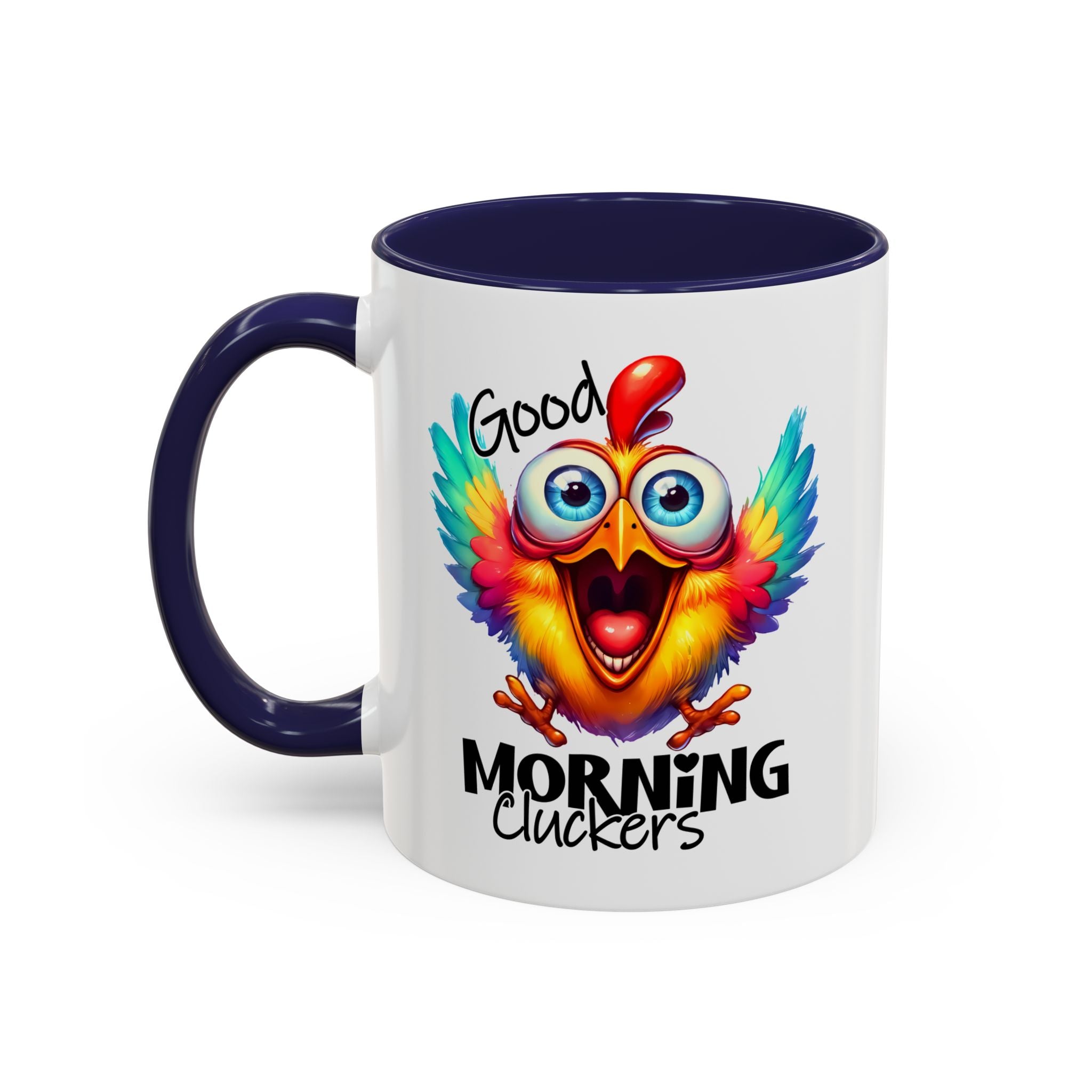 Good Morning Cluckers – Cheerful Chicken Mug