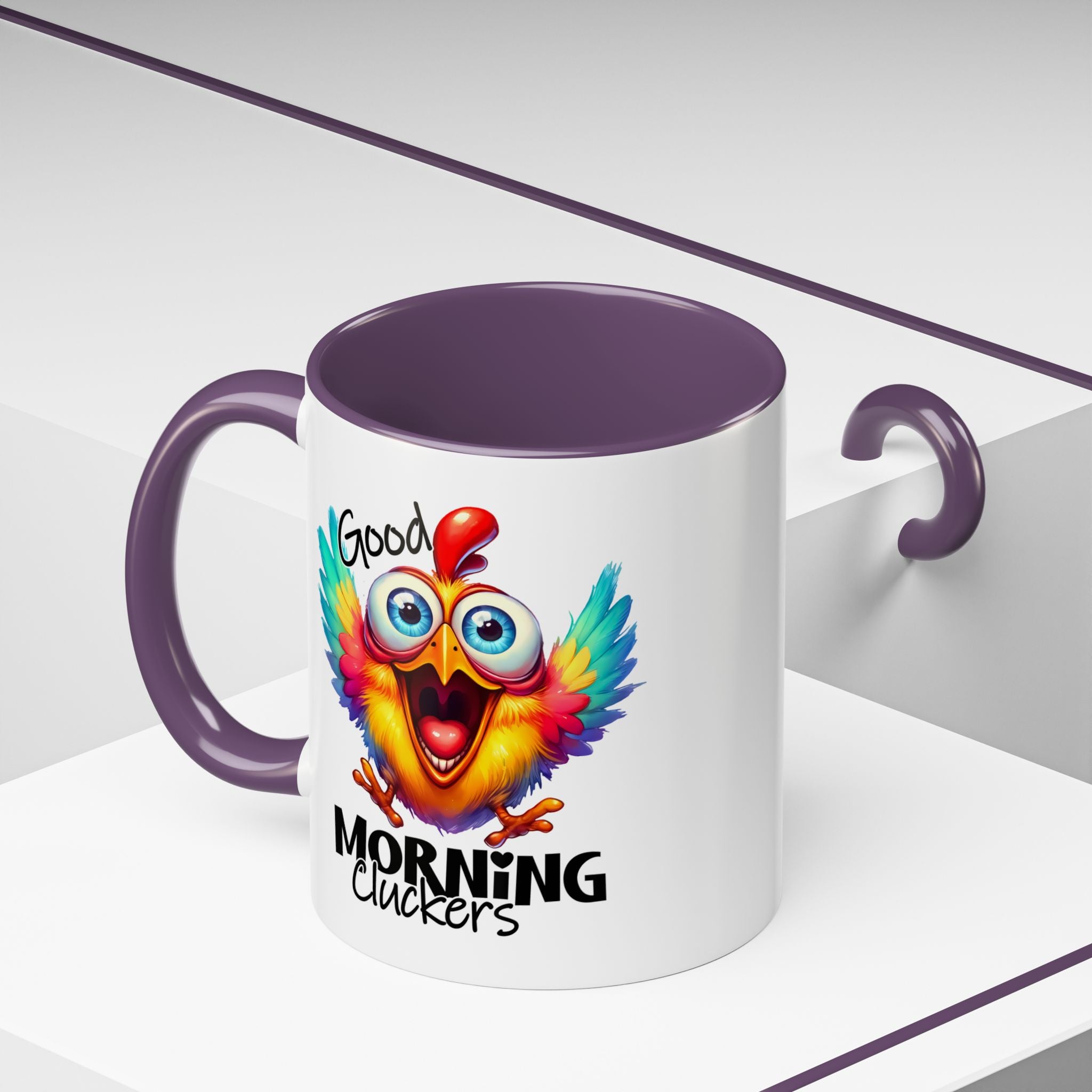 Good Morning Cluckers – Cheerful Chicken Mug