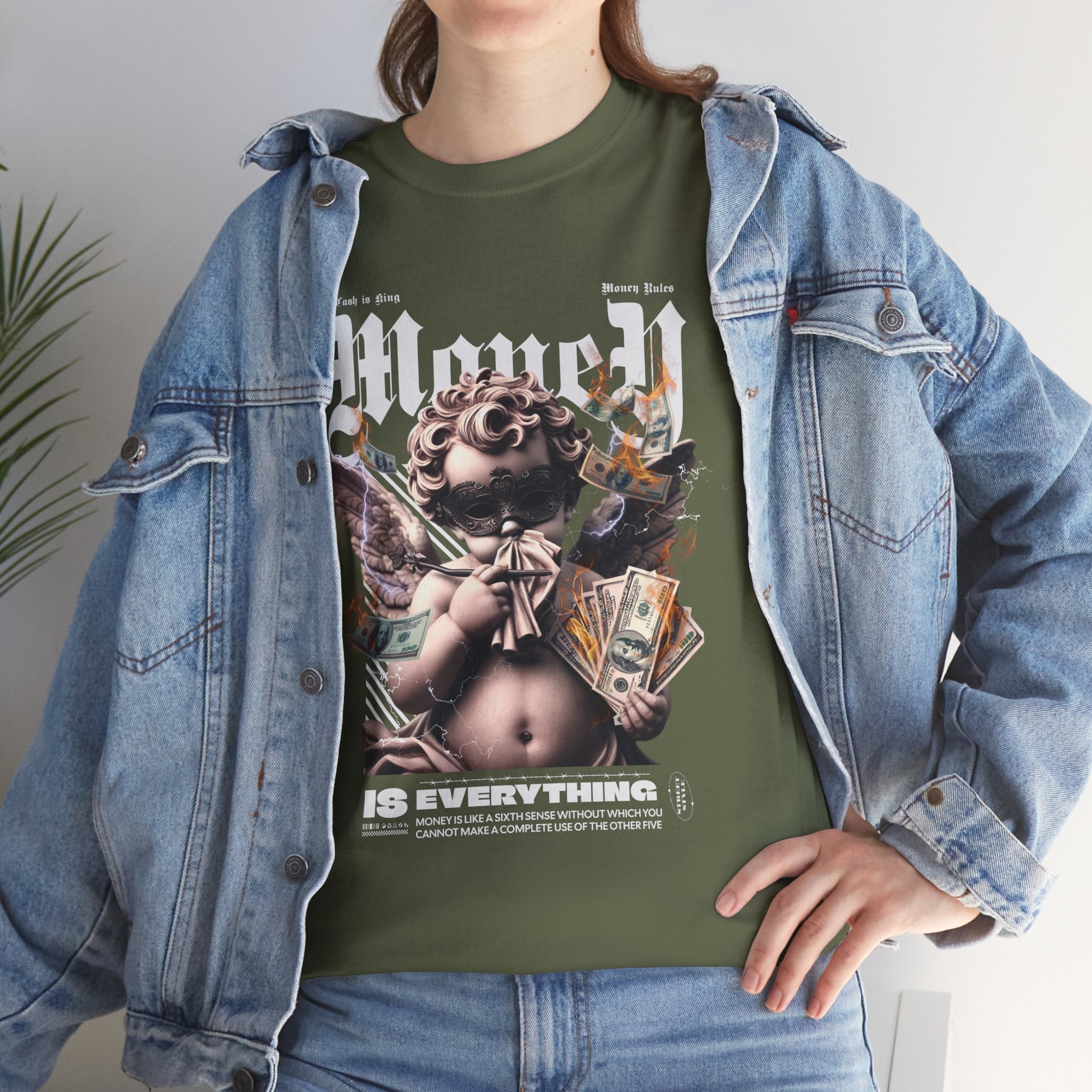 Money is Everything: Opulent Cherub Streetwear Design
