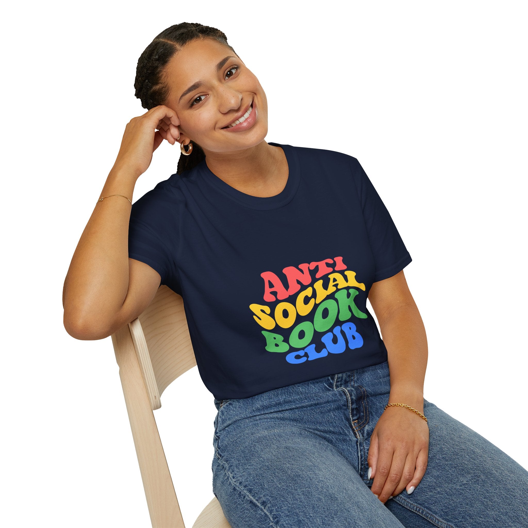 Anti Social Book Club T-Shirt – Funny Reading Graphic Tee, Introvert Book Lover Shirt, Unisex Literary