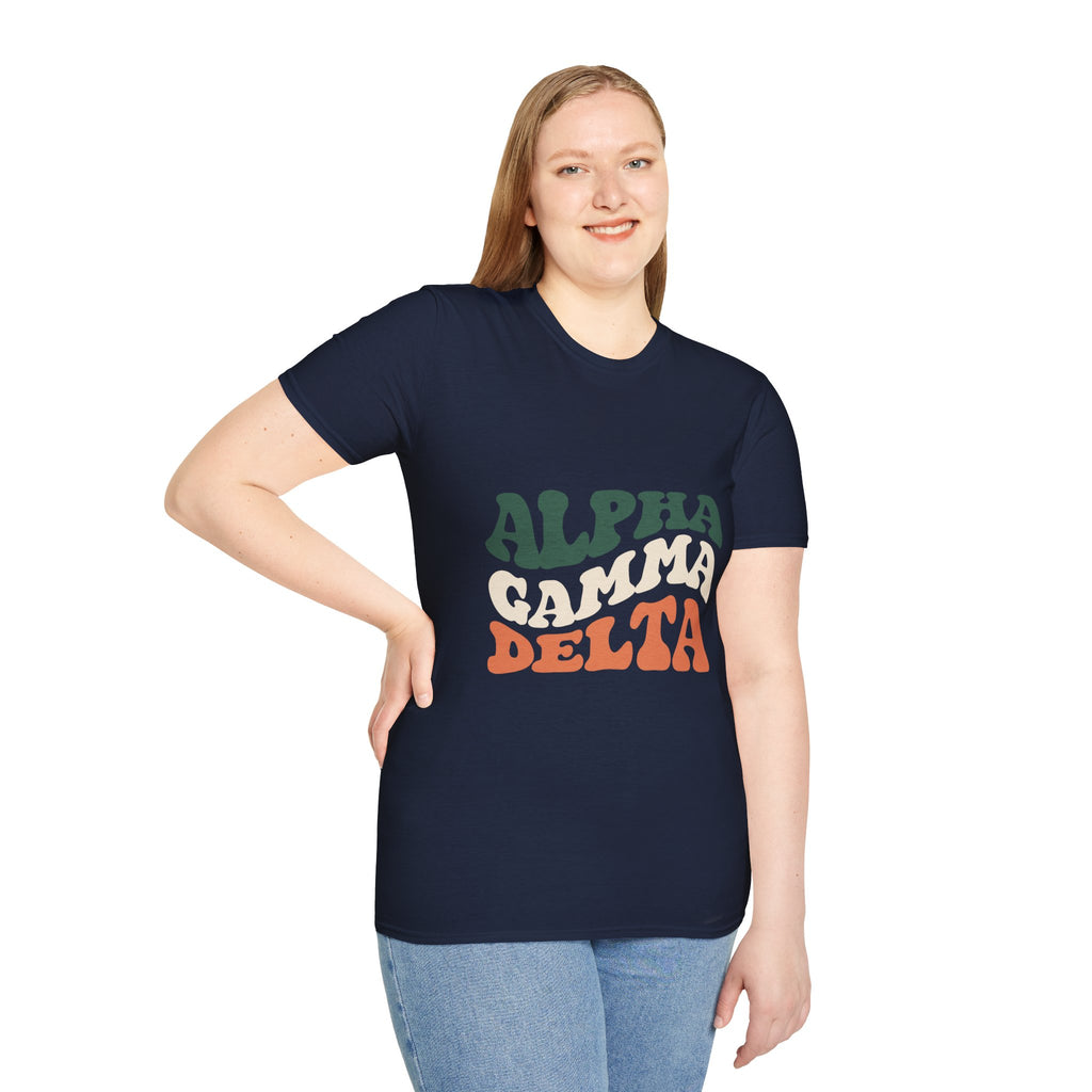 Alpha Gamma Delta T-Shirt – Greek Letters Shirt, Sorority Style Tee, Retro College Greek Life Apparel