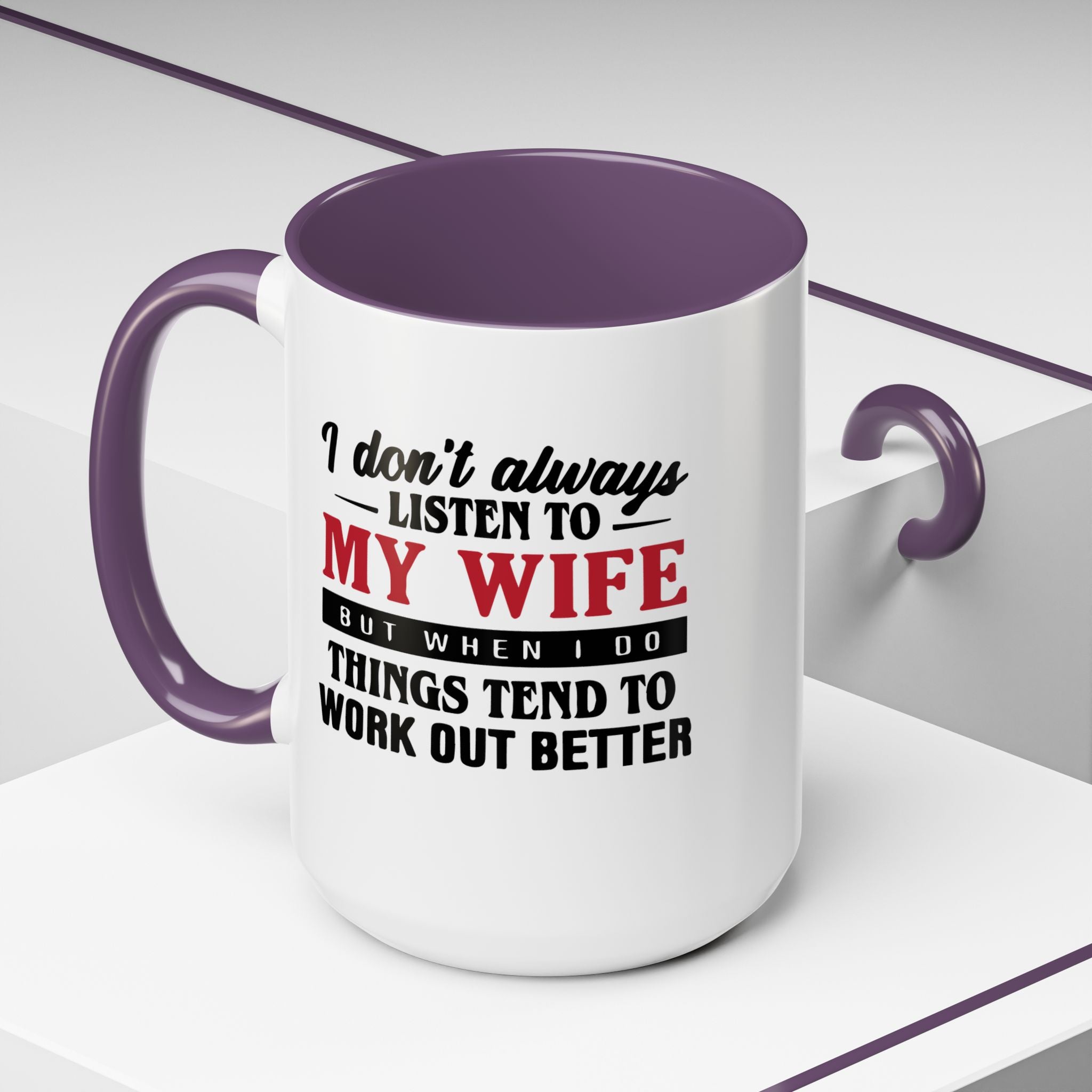 Funny Husband Coffee Mug – 11oz & 15oz Humor Quote, Colorful Interior