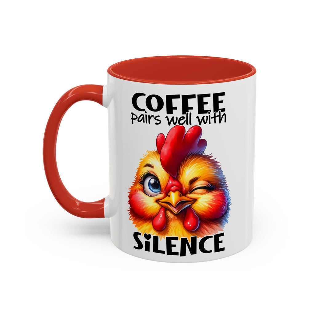 Coffee Pairs Well with Silence – Winking Chick Mug
