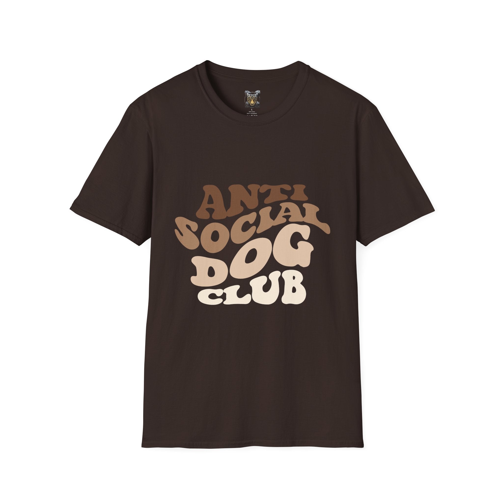 Anti Social Dog Club T-Shirt – Funny Dog Lover Graphic Tee, Introvert Pet Owner Shirt, Unisex Casual Apparel