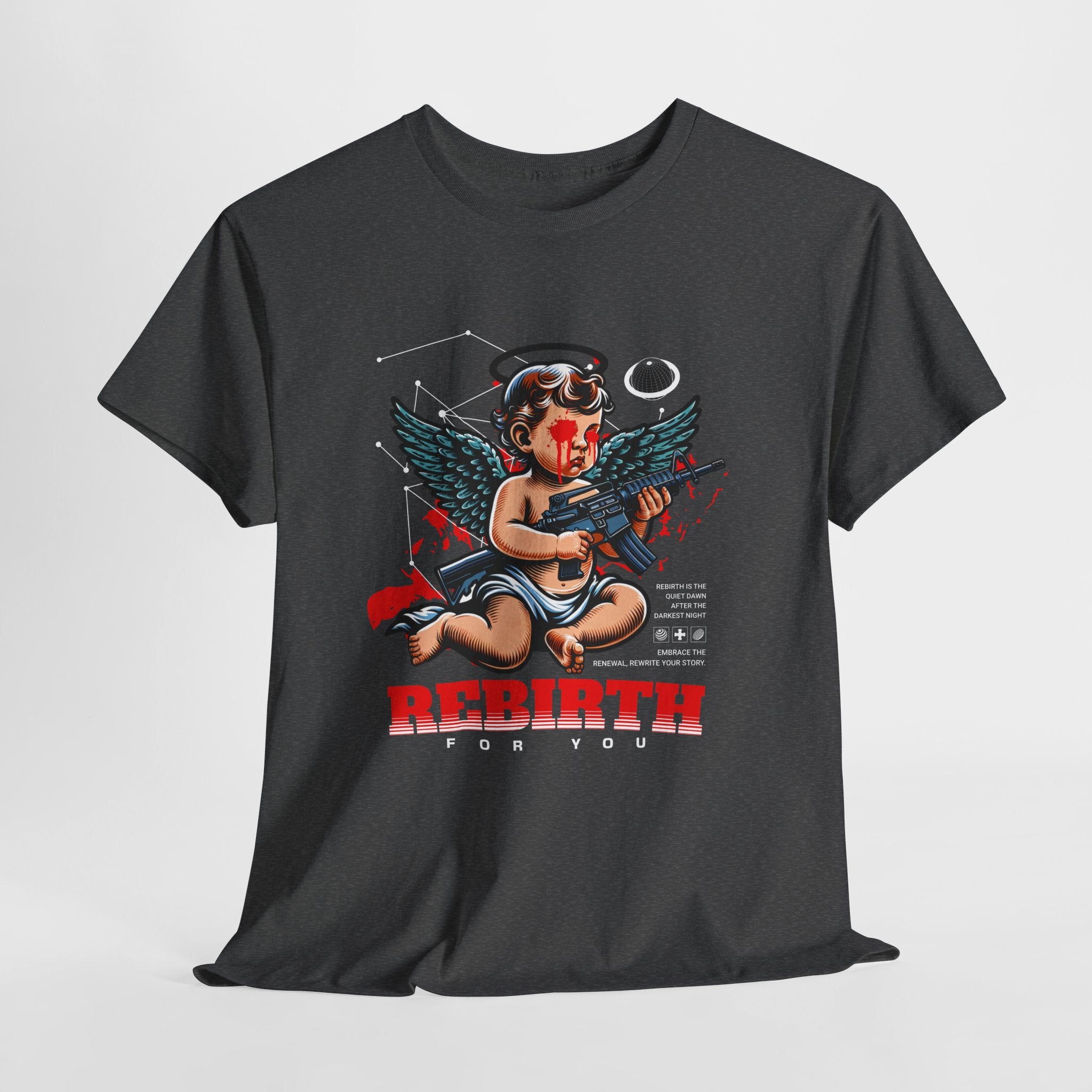 "Divine Angel" - Gothic Engraving T-Shirt Design