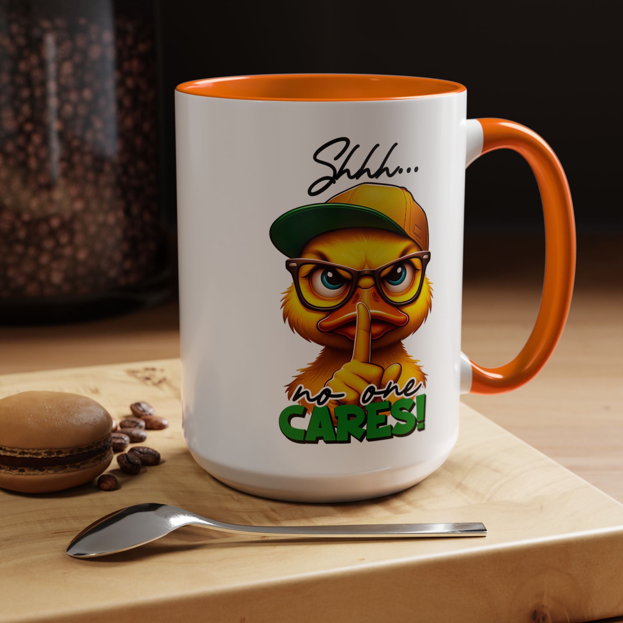 Shhh… No One Cares Duckling Mug