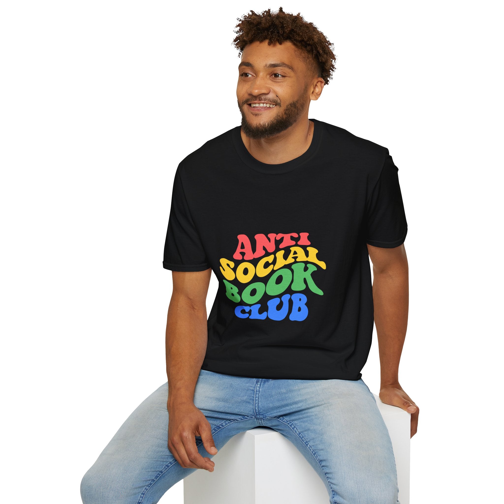 Anti Social Book Club T-Shirt – Funny Reading Graphic Tee, Introvert Book Lover Shirt, Unisex Literary