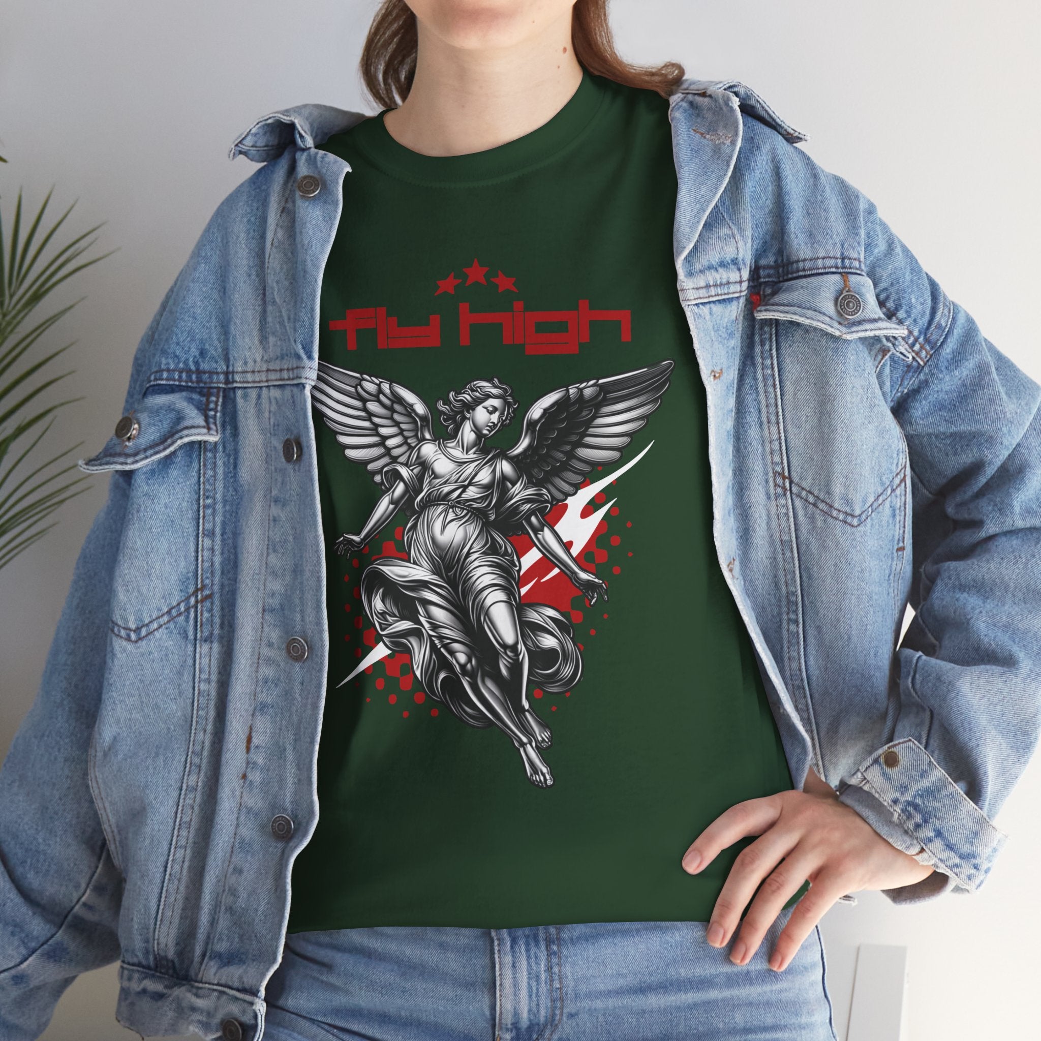 Fly High: Ascending Angel Grunge Art