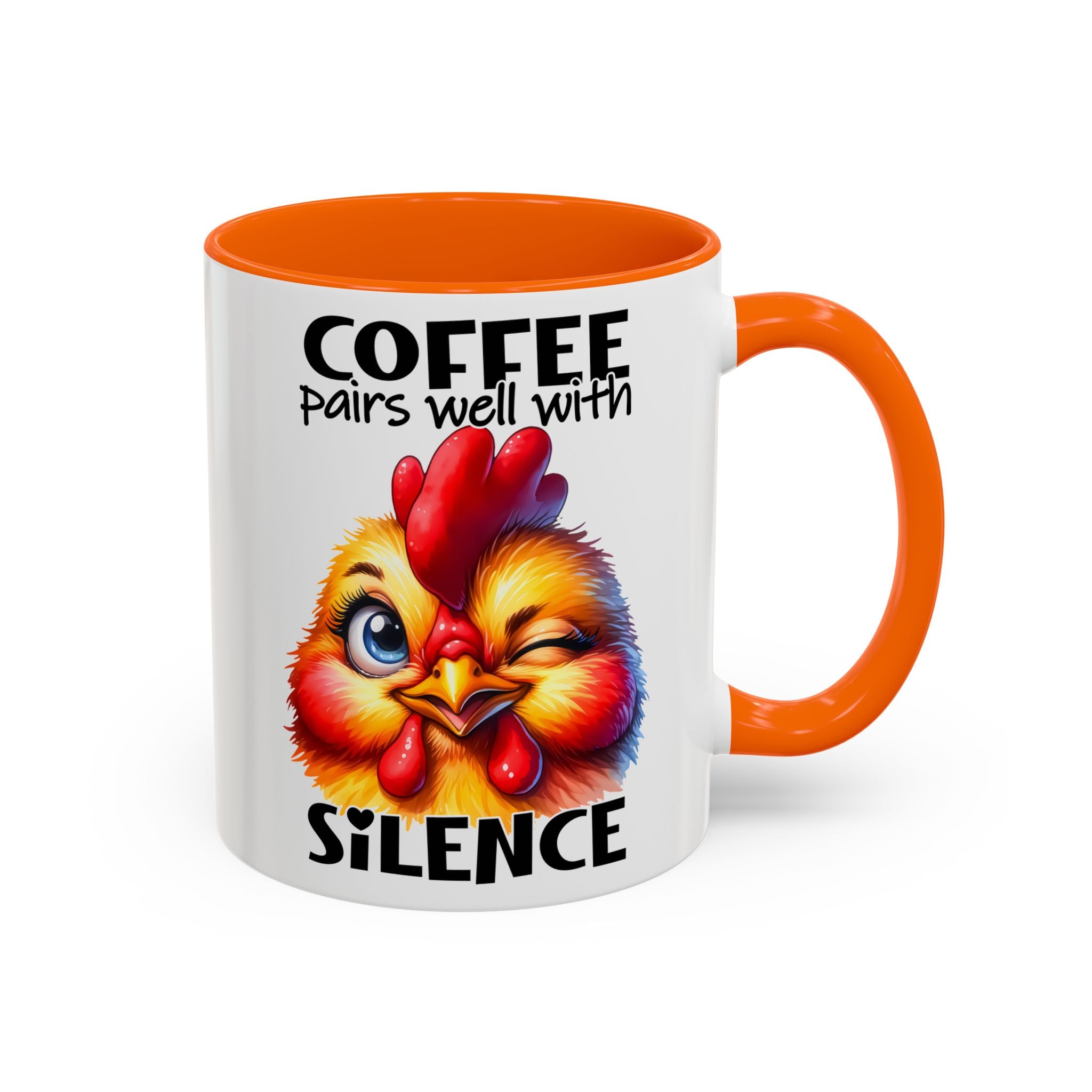 Coffee Pairs Well with Silence – Winking Chick Mug
