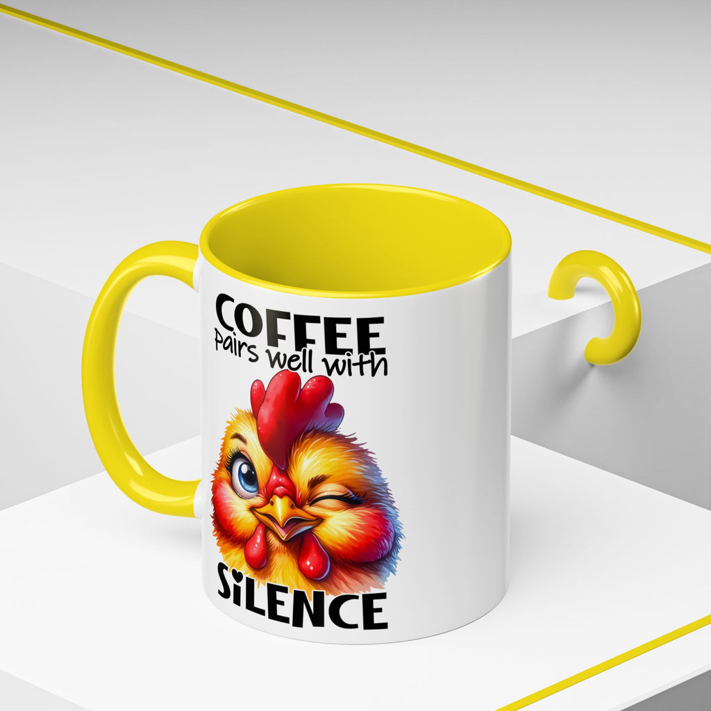 Coffee Pairs Well with Silence – Winking Chick Mug