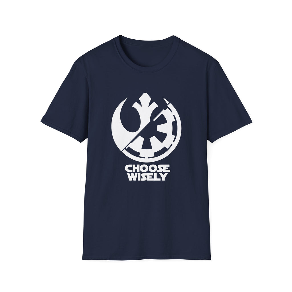Choose Wisely – Jedi & First Order Split Logo Tee