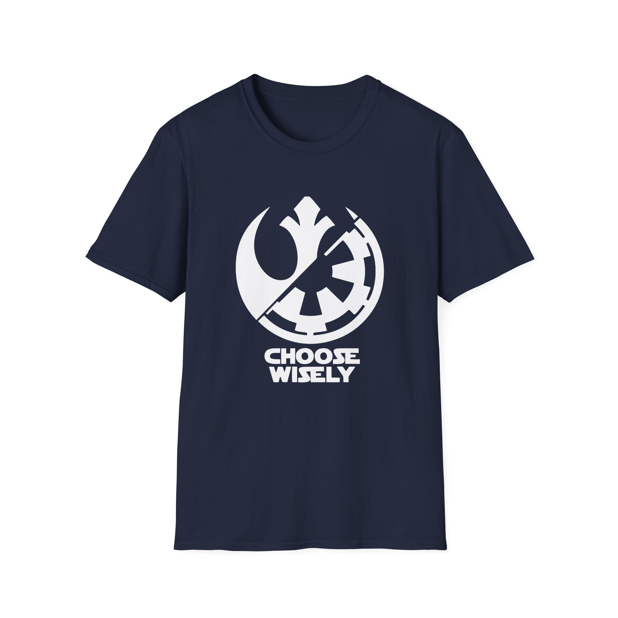 Choose Wisely – Jedi & First Order Split Logo Tee
