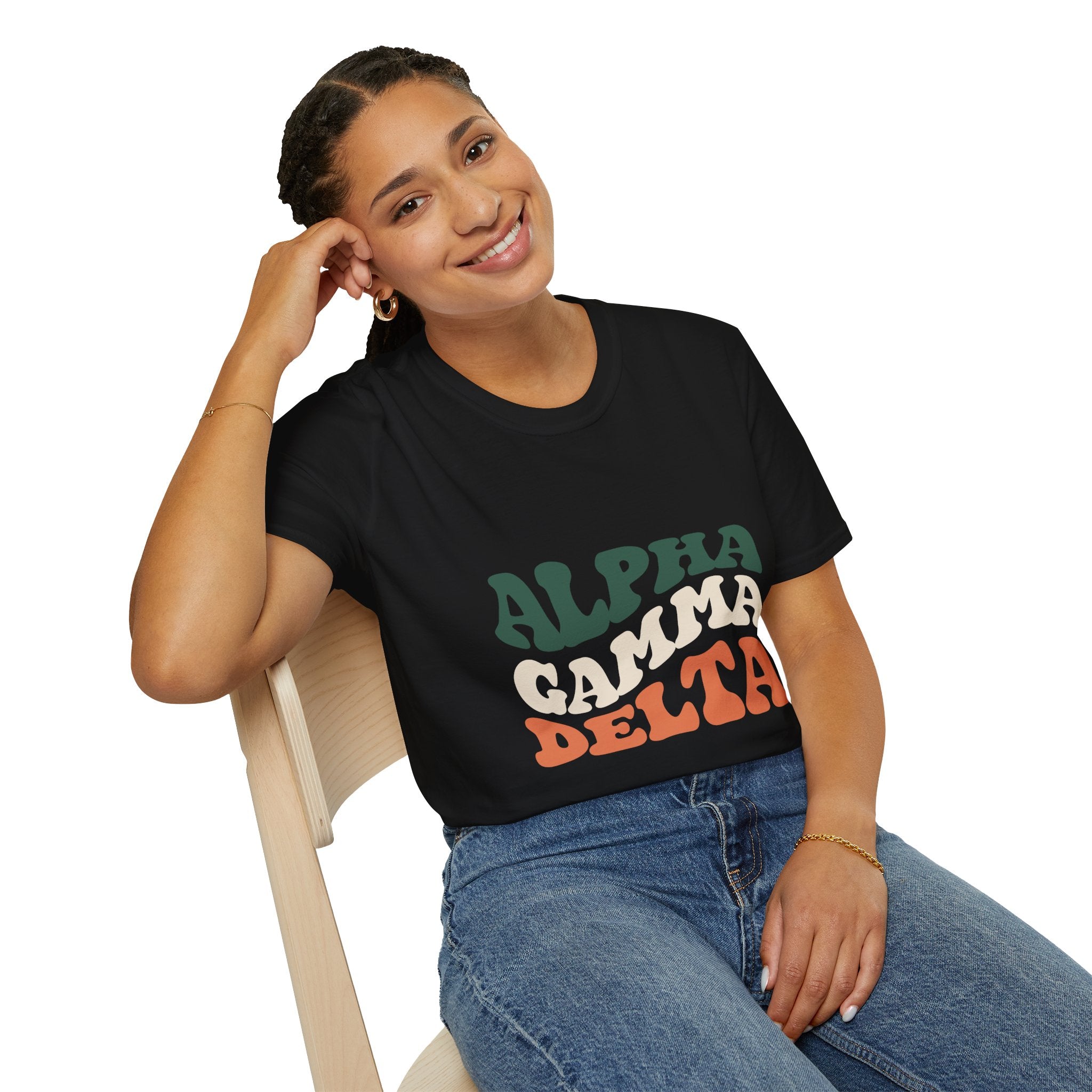 Alpha Gamma Delta T-Shirt – Greek Letters Shirt, Sorority Style Tee, Retro College Greek Life Apparel