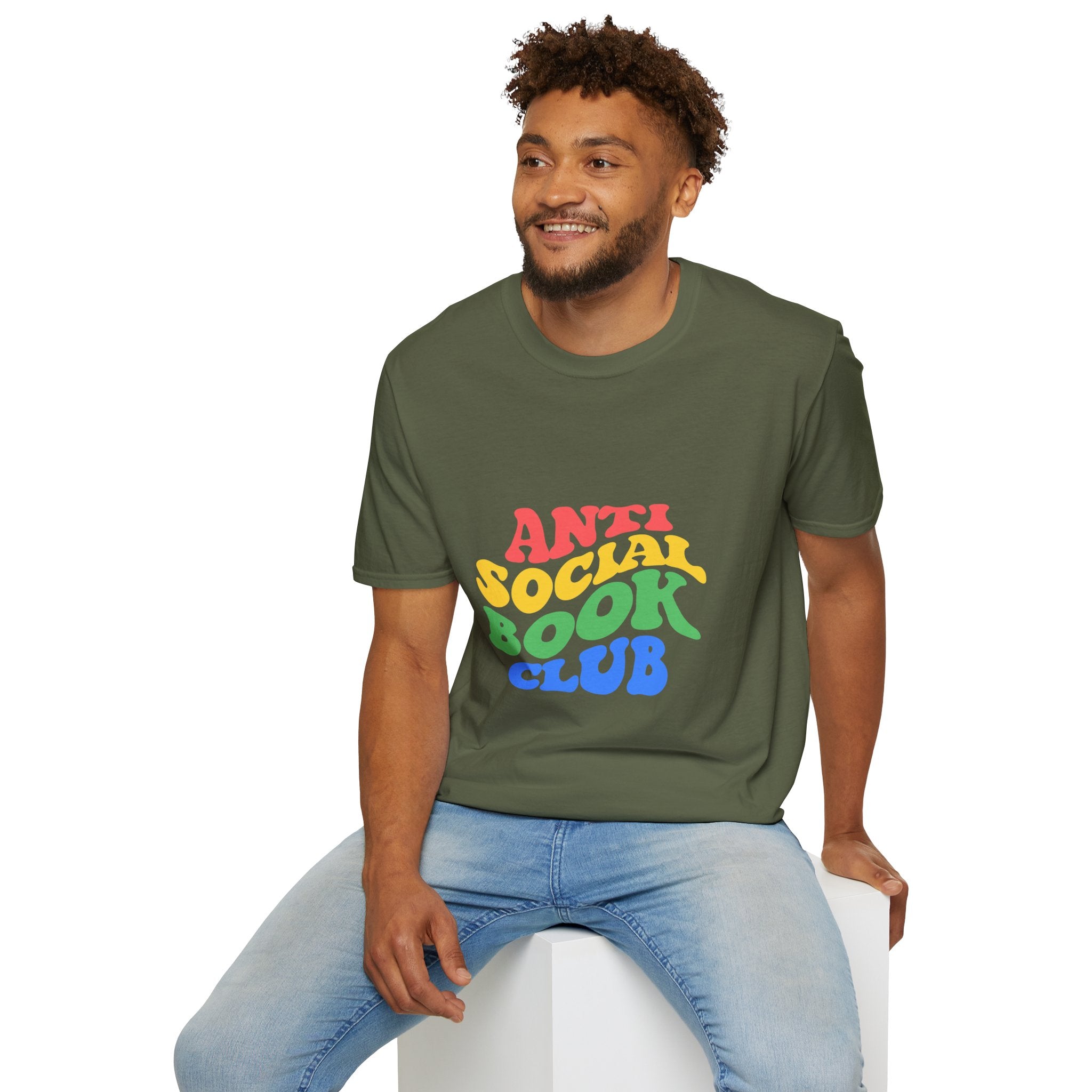 Anti Social Book Club T-Shirt – Funny Reading Graphic Tee, Introvert Book Lover Shirt, Unisex Literary