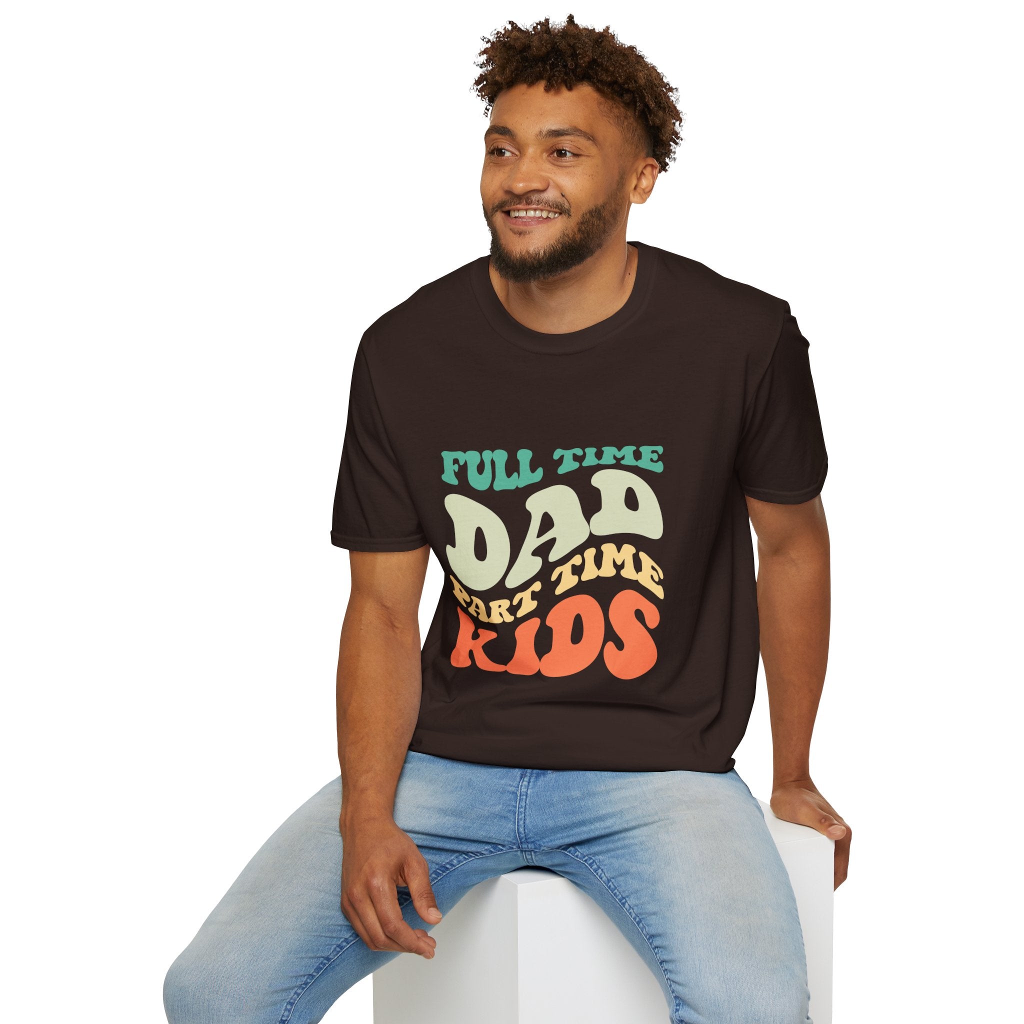 Funny Dad T-Shirt – “Full-Time Dad, Part-Time Kids” Gift for Fathers, Parenting Humor, and Family Life