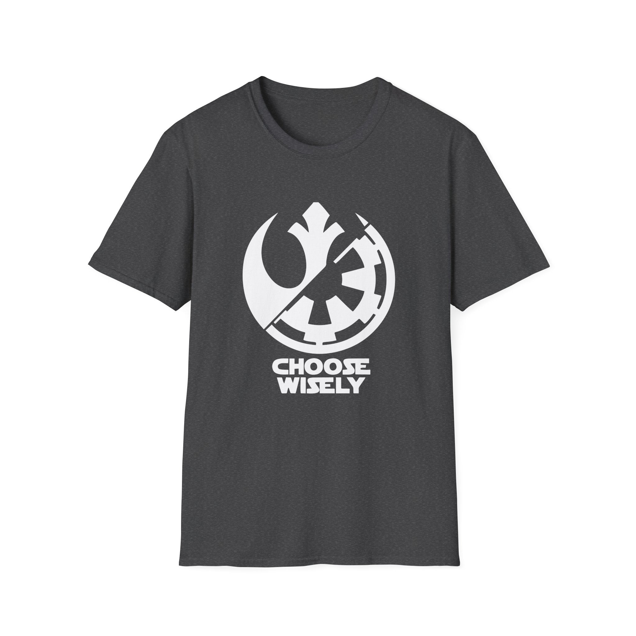 Choose Wisely – Jedi & First Order Split Logo Tee