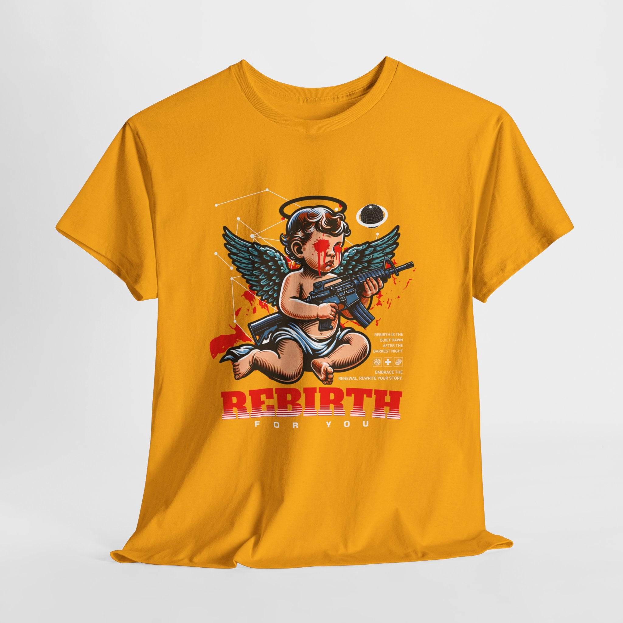 "Divine Angel" - Gothic Engraving T-Shirt Design
