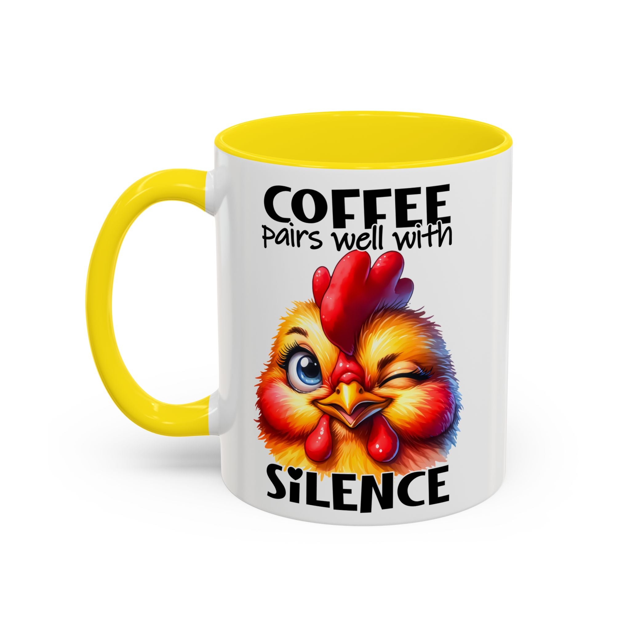 Coffee Pairs Well with Silence – Winking Chick Mug