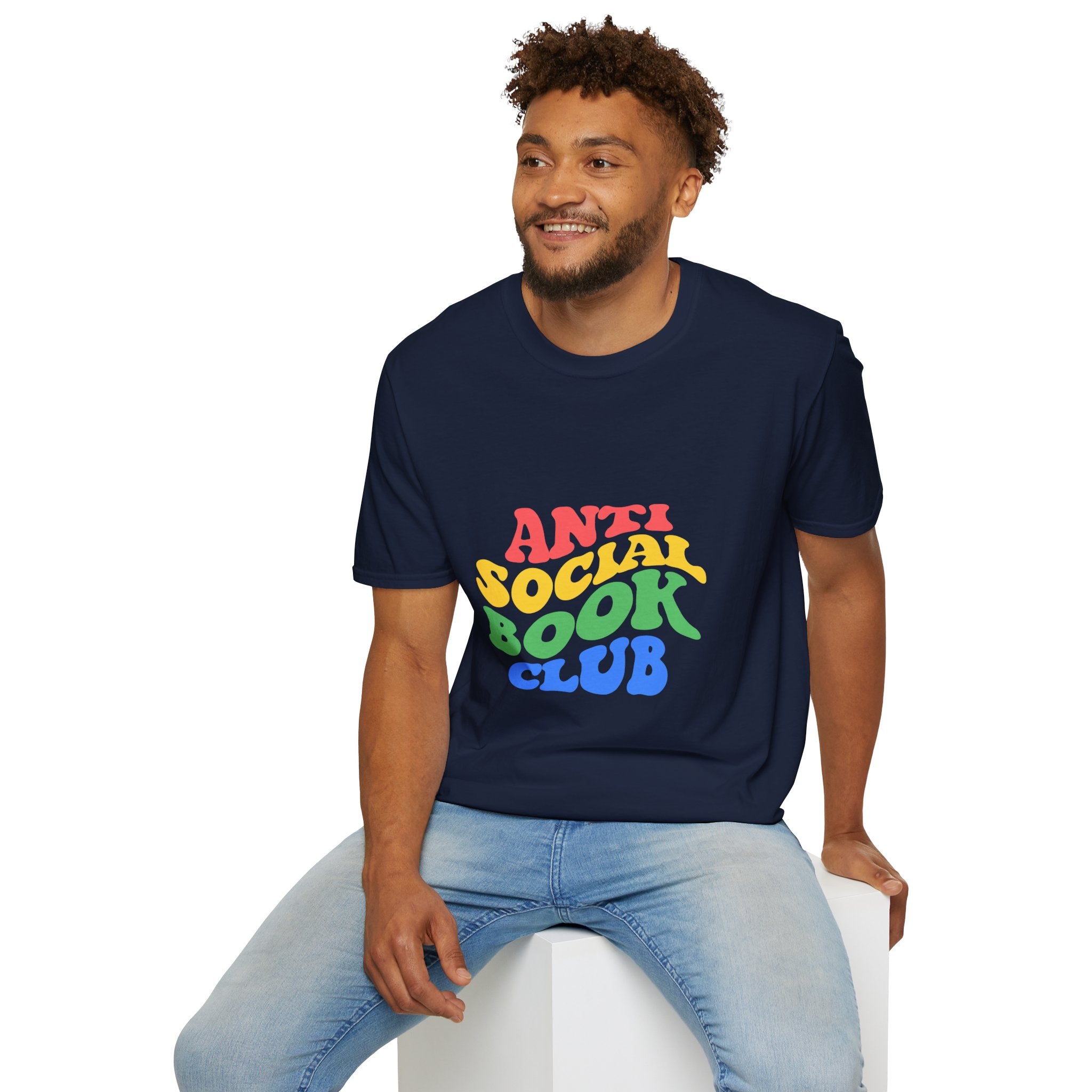 Anti Social Book Club T-Shirt – Funny Reading Graphic Tee, Introvert Book Lover Shirt, Unisex Literary