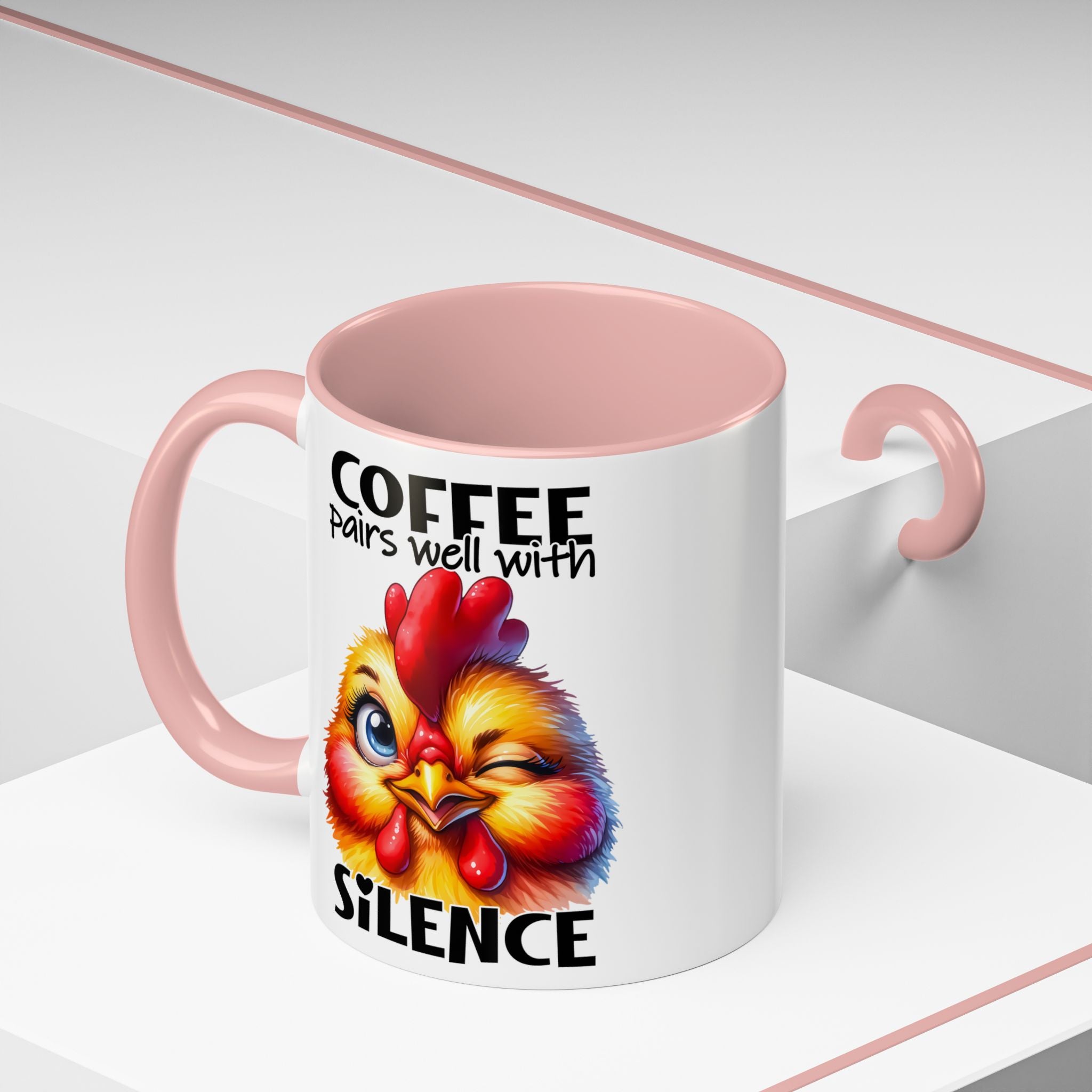 Coffee Pairs Well with Silence – Winking Chick Mug