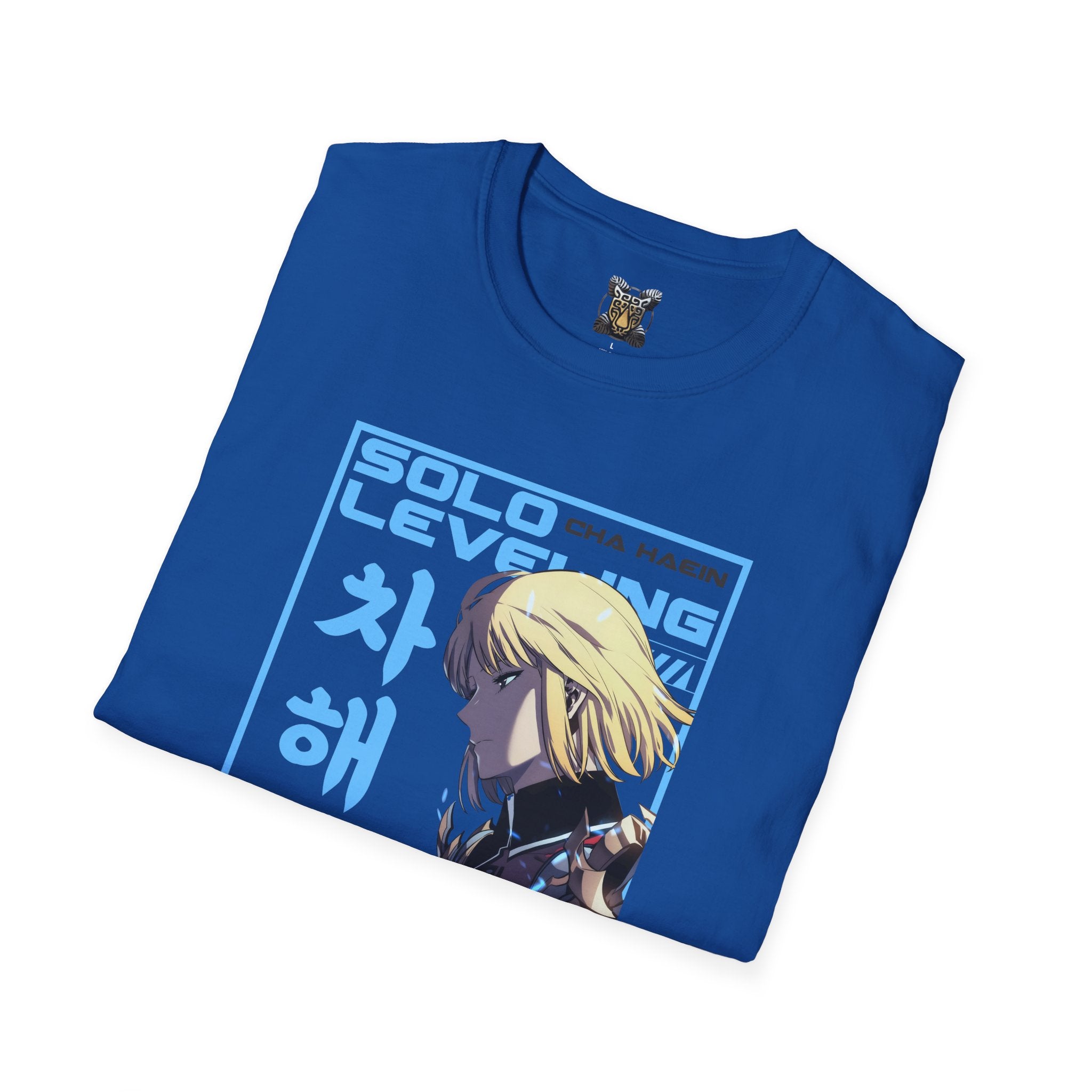 Solo Leveling Cha Hae-In Anime T-Shirt – Black Graphic Tee for Fans