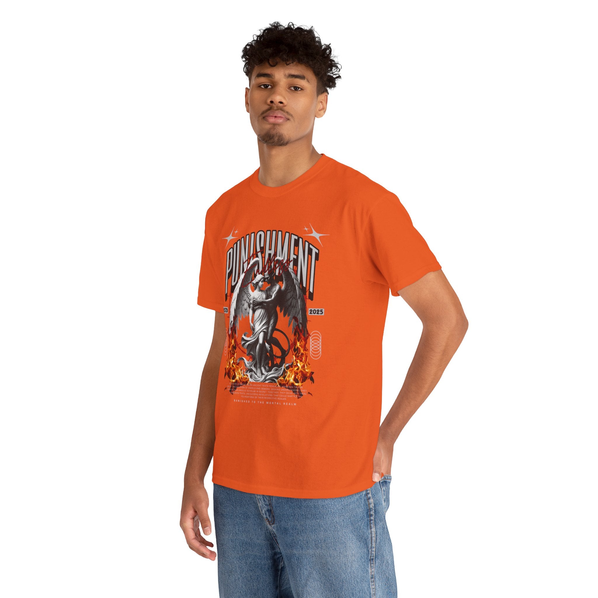 Endless Punishment: Angel & Demon Embrace Streetwear Graphic