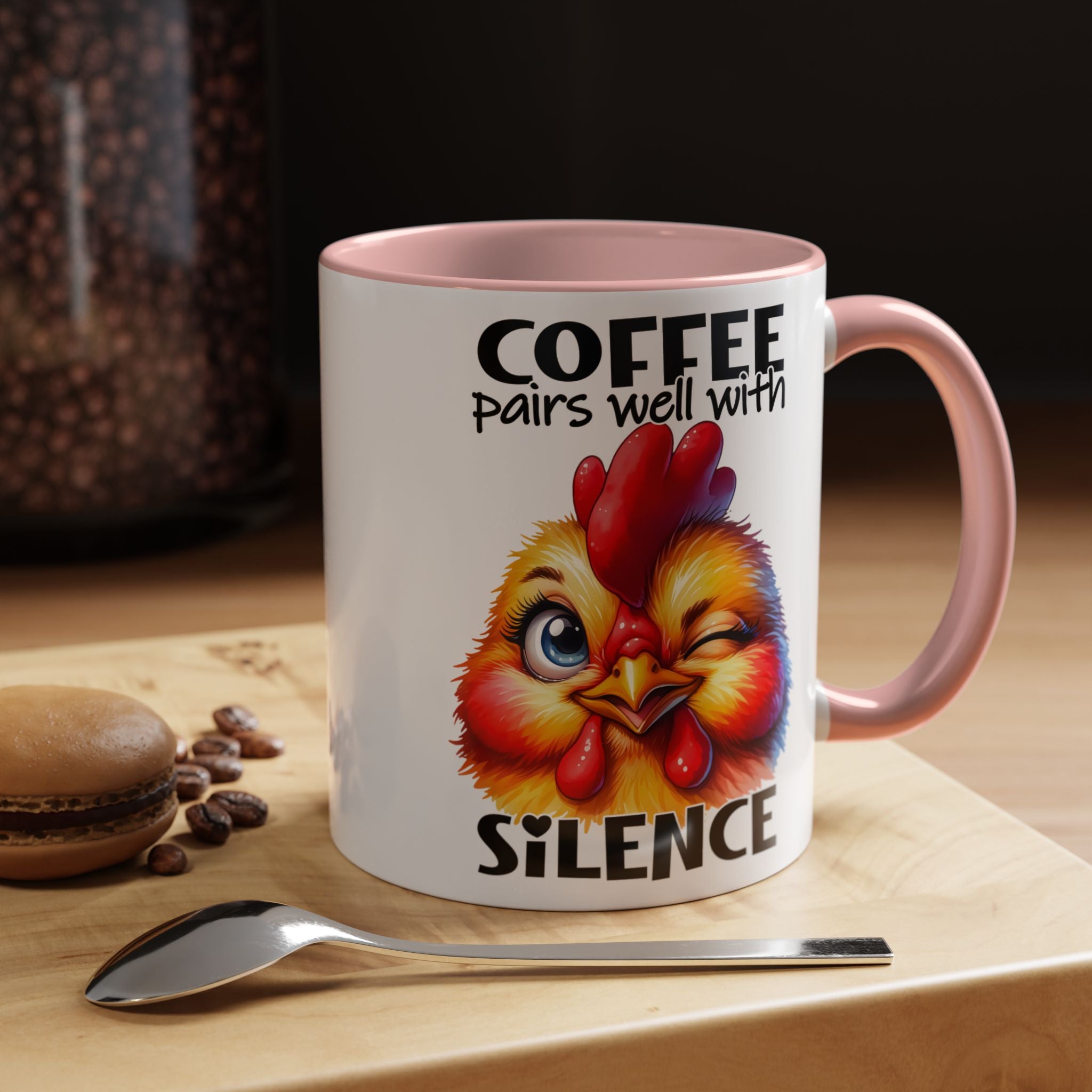 Coffee Pairs Well with Silence – Winking Chick Mug