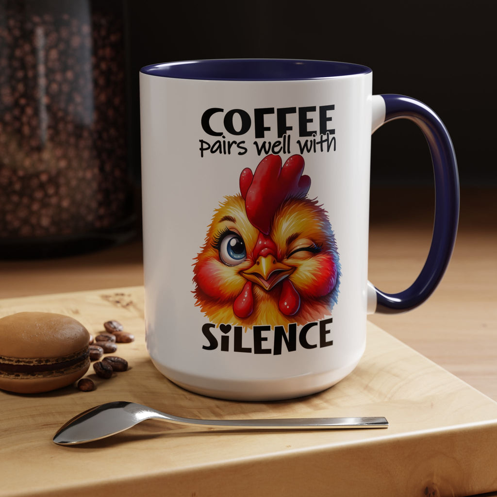Coffee Pairs Well with Silence – Winking Chick Mug