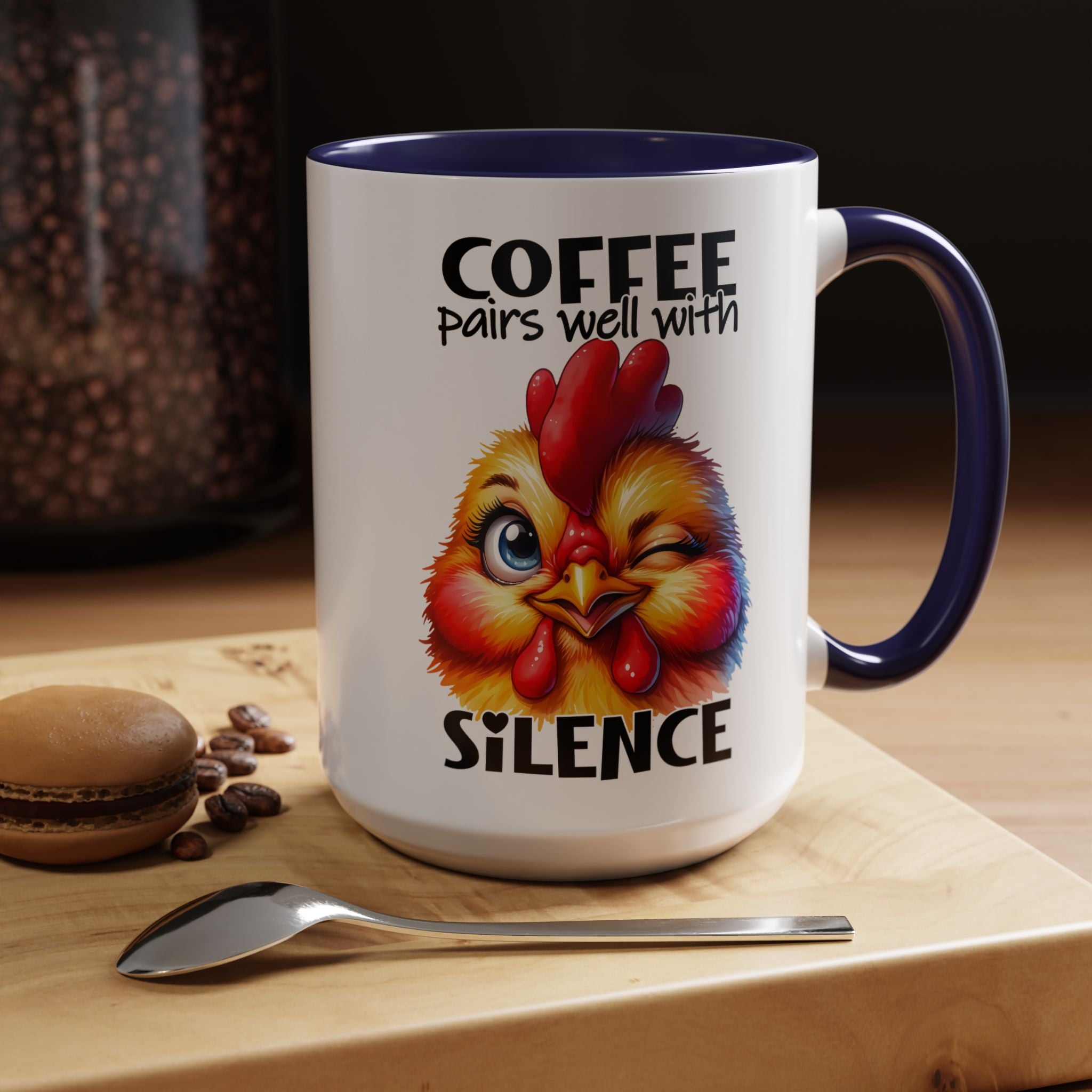 Coffee Pairs Well with Silence – Winking Chick Mug