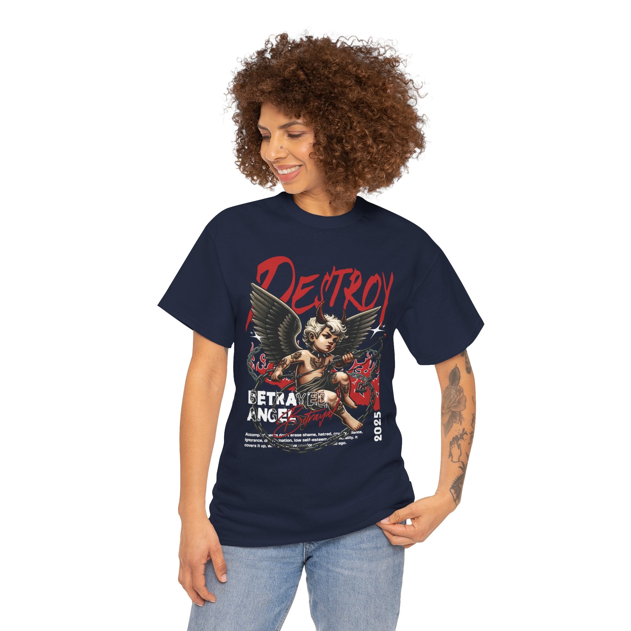 Destroyed Innocence: Betrayed Angel Streetwear Graphic