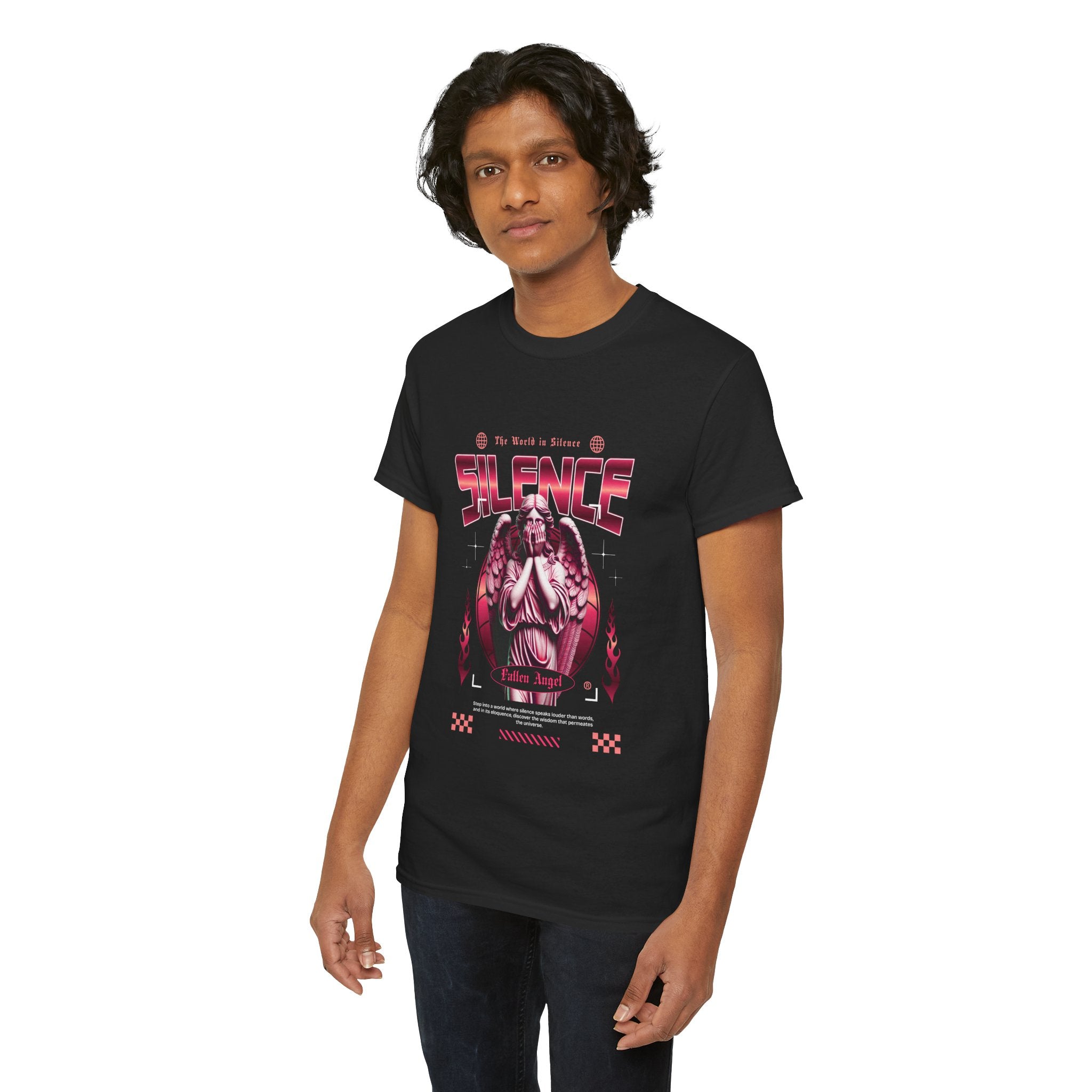 Echoes of Silence: Fallen Angel Streetwear Art