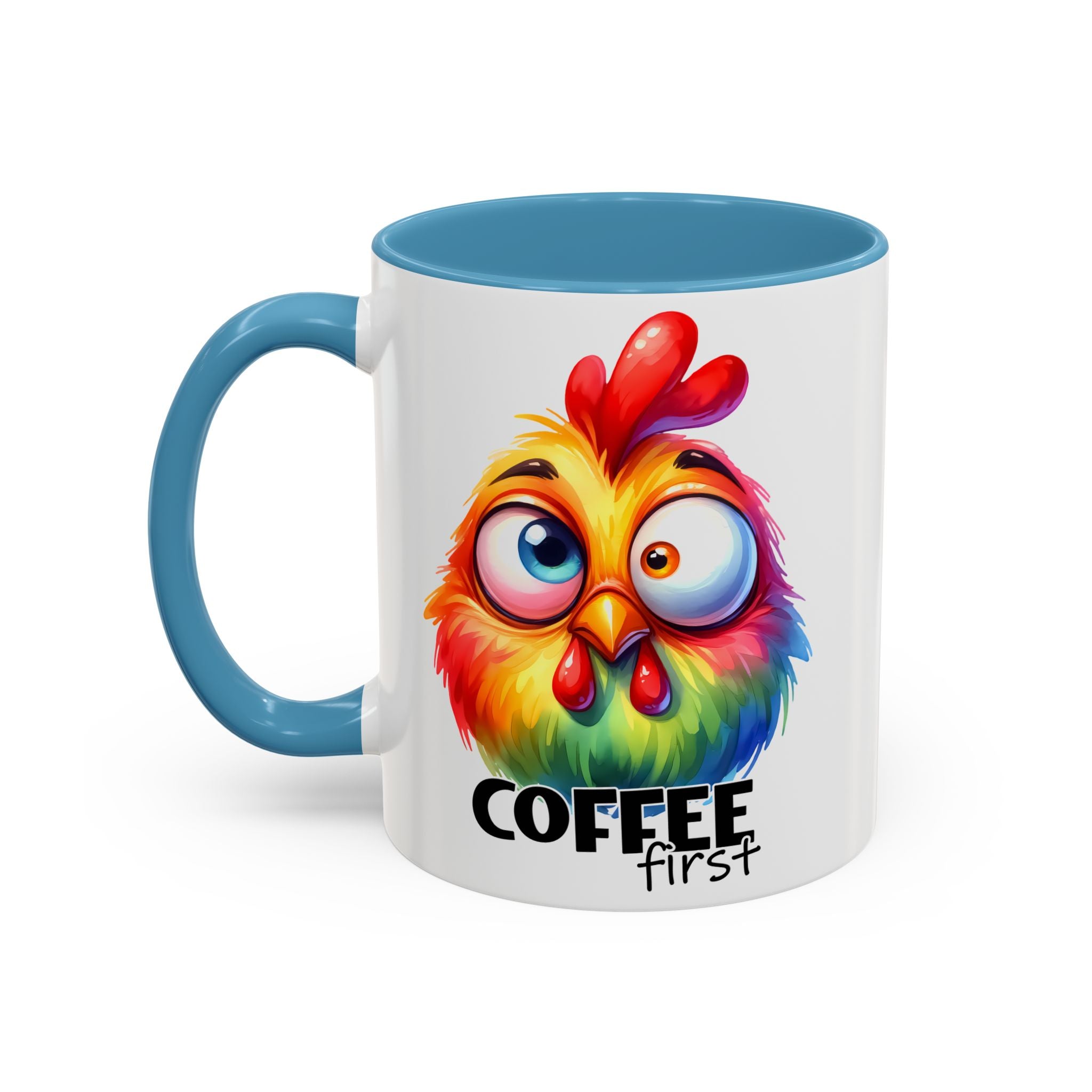Coffee First – Colorful Chicken Mug