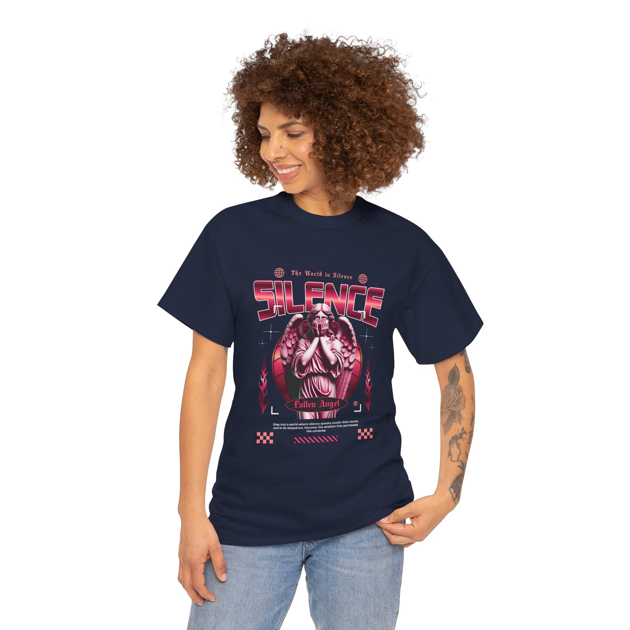 Echoes of Silence: Fallen Angel Streetwear Art