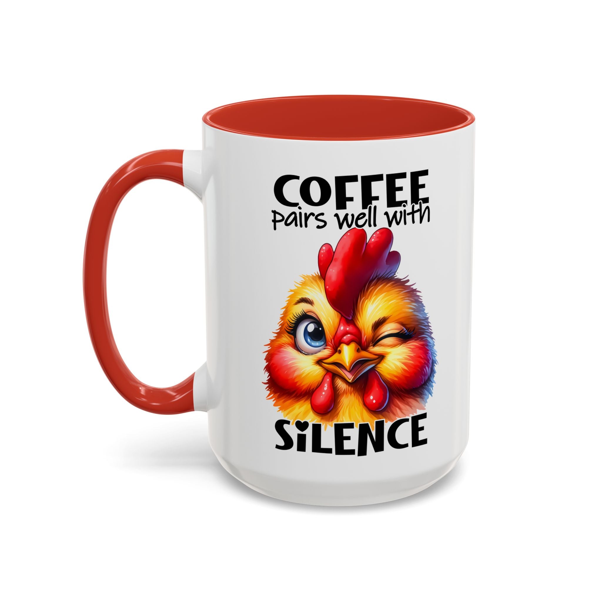 Coffee Pairs Well with Silence – Winking Chick Mug