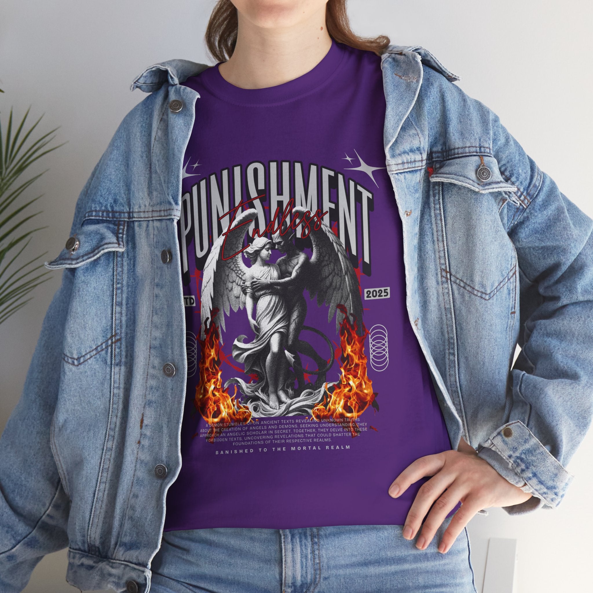 Endless Punishment: Angel & Demon Embrace Streetwear Graphic