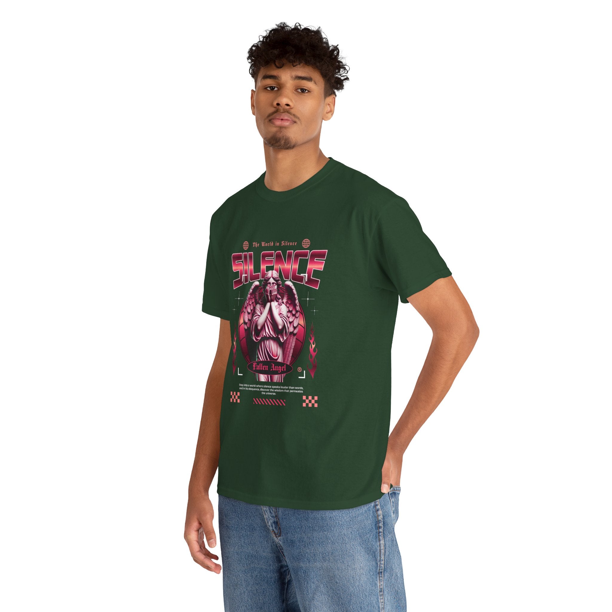 Echoes of Silence: Fallen Angel Streetwear Art