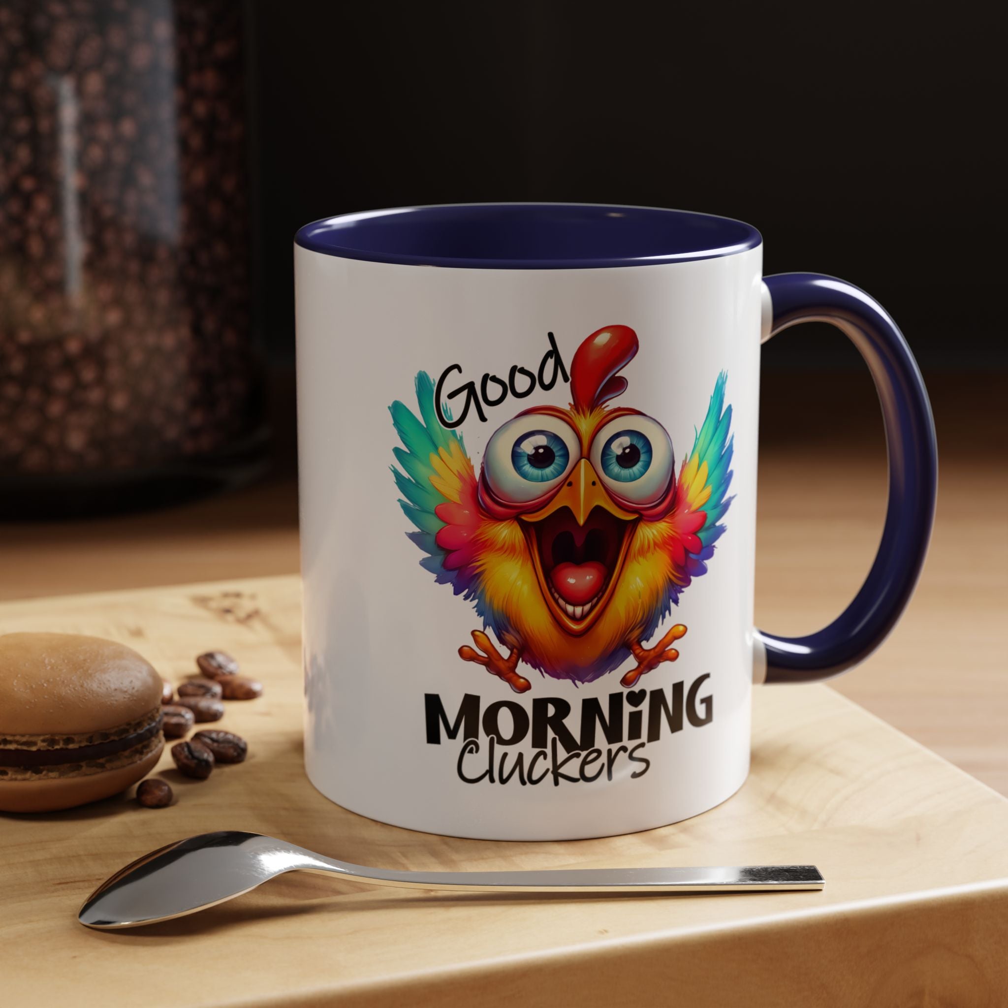 Good Morning Cluckers – Cheerful Chicken Mug