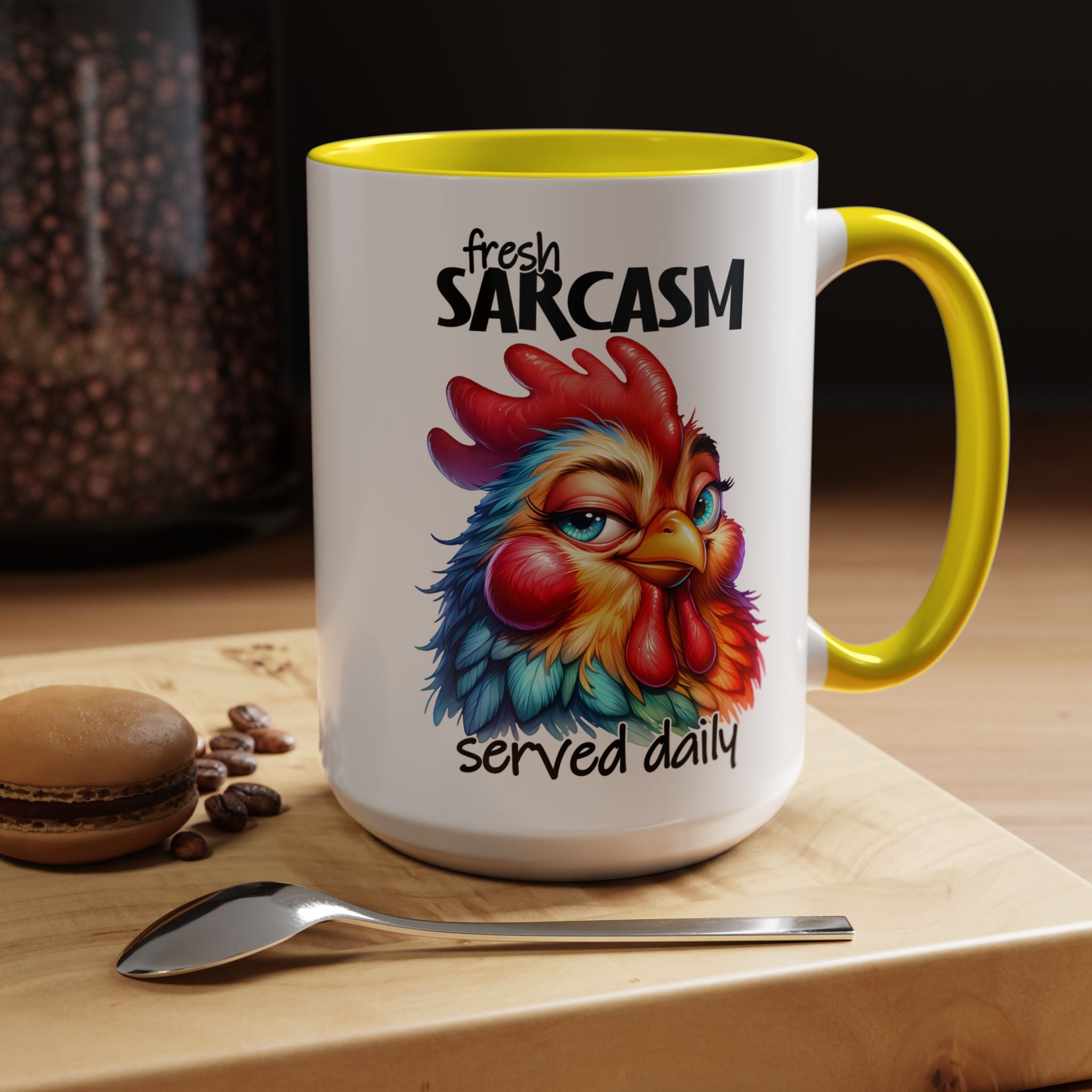 Fresh Sarcasm Served Daily – Chubby Chicken Mug