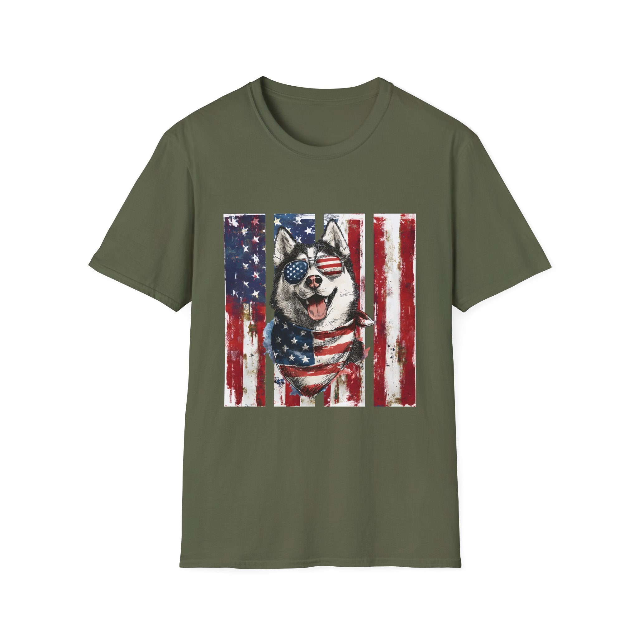 Patriotic Paws: Siberian Husky Edition