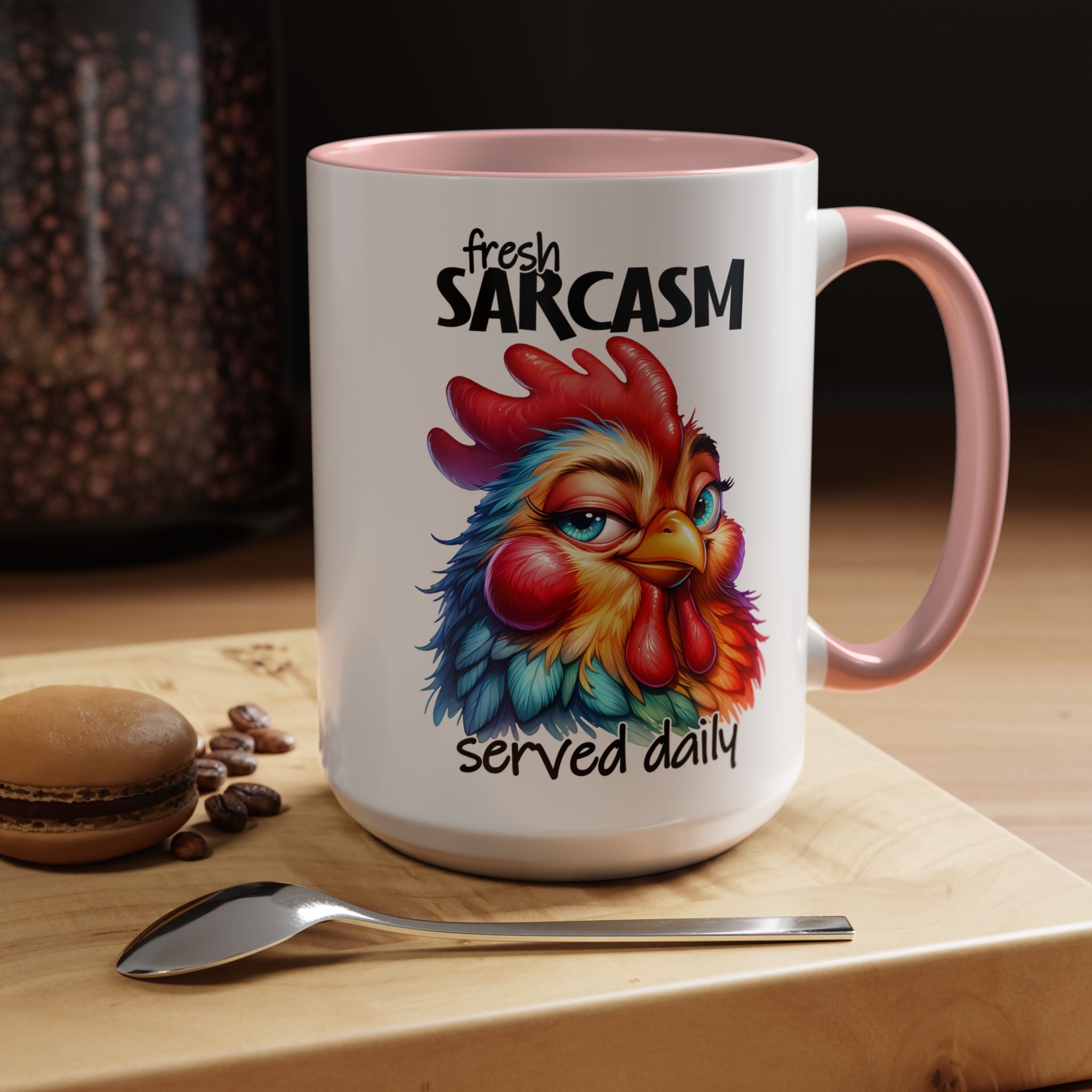 Fresh Sarcasm Served Daily – Chubby Chicken Mug