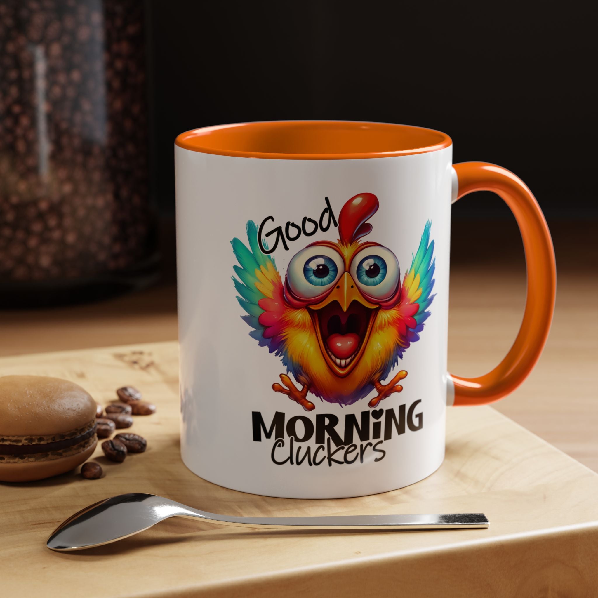 Good Morning Cluckers – Cheerful Chicken Mug