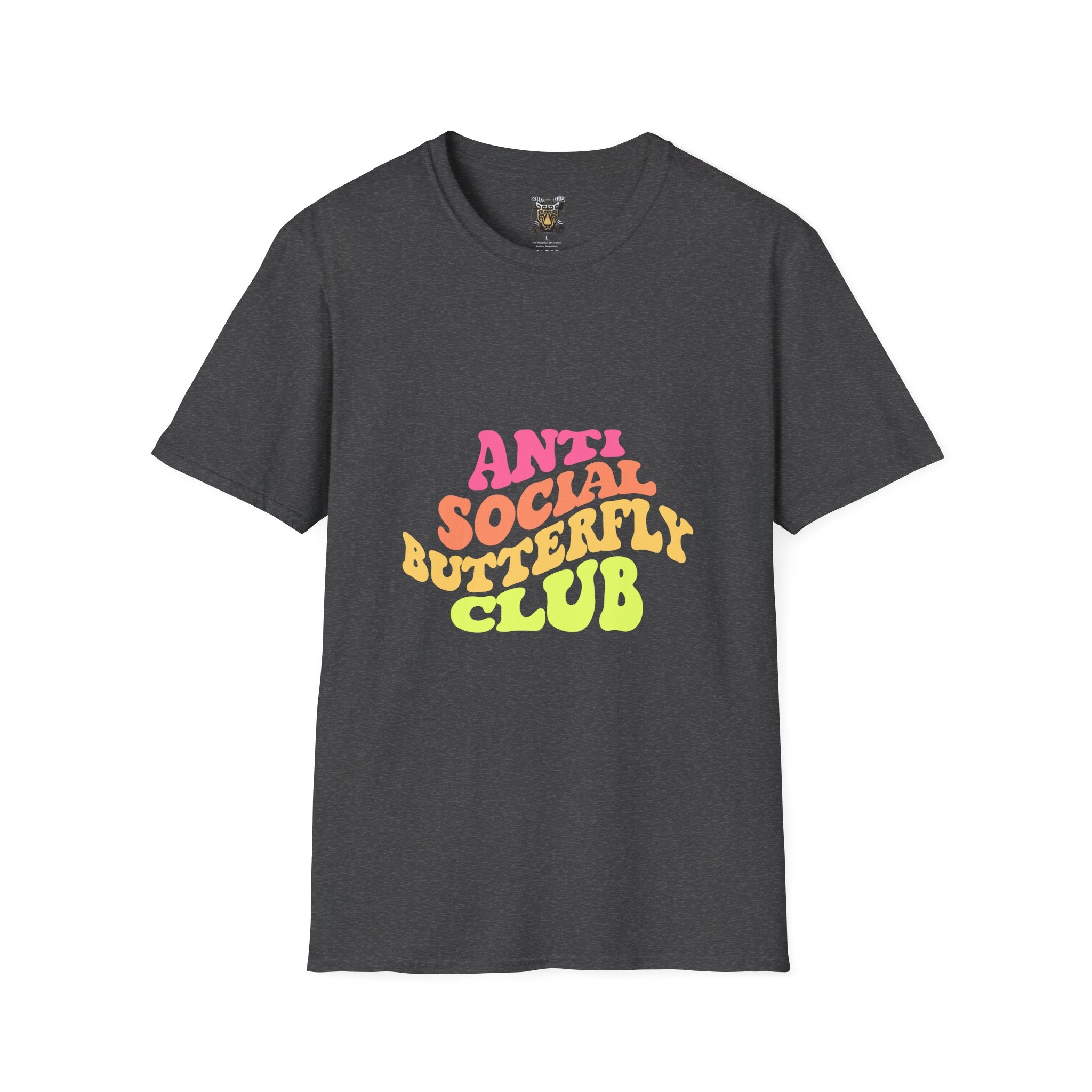 Anti Social Butterfly Club T-Shirt – Funny Introvert Graphic Tee, Sarcastic Unisex Shirt, Humor Casual Apparel