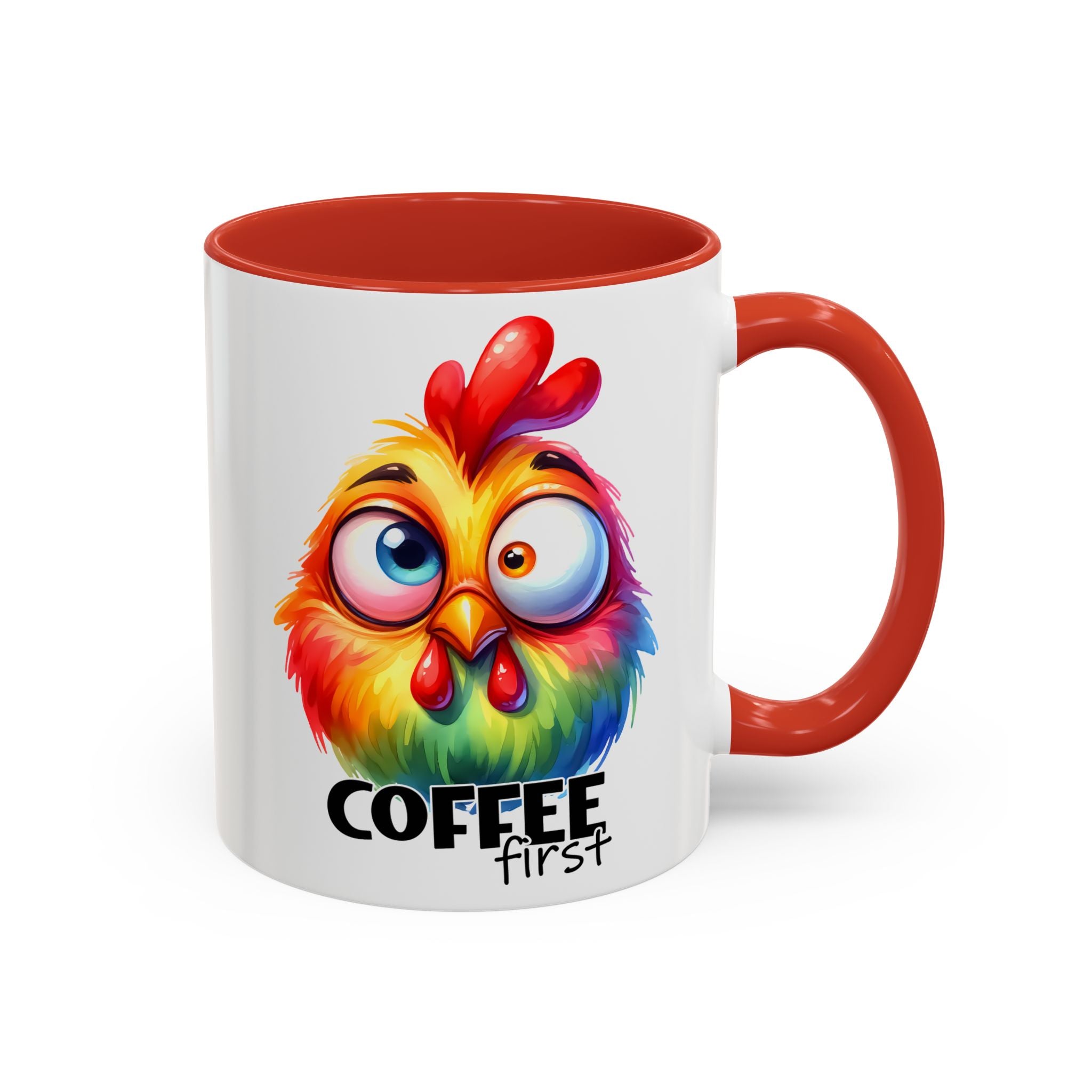 Coffee First – Colorful Chicken Mug
