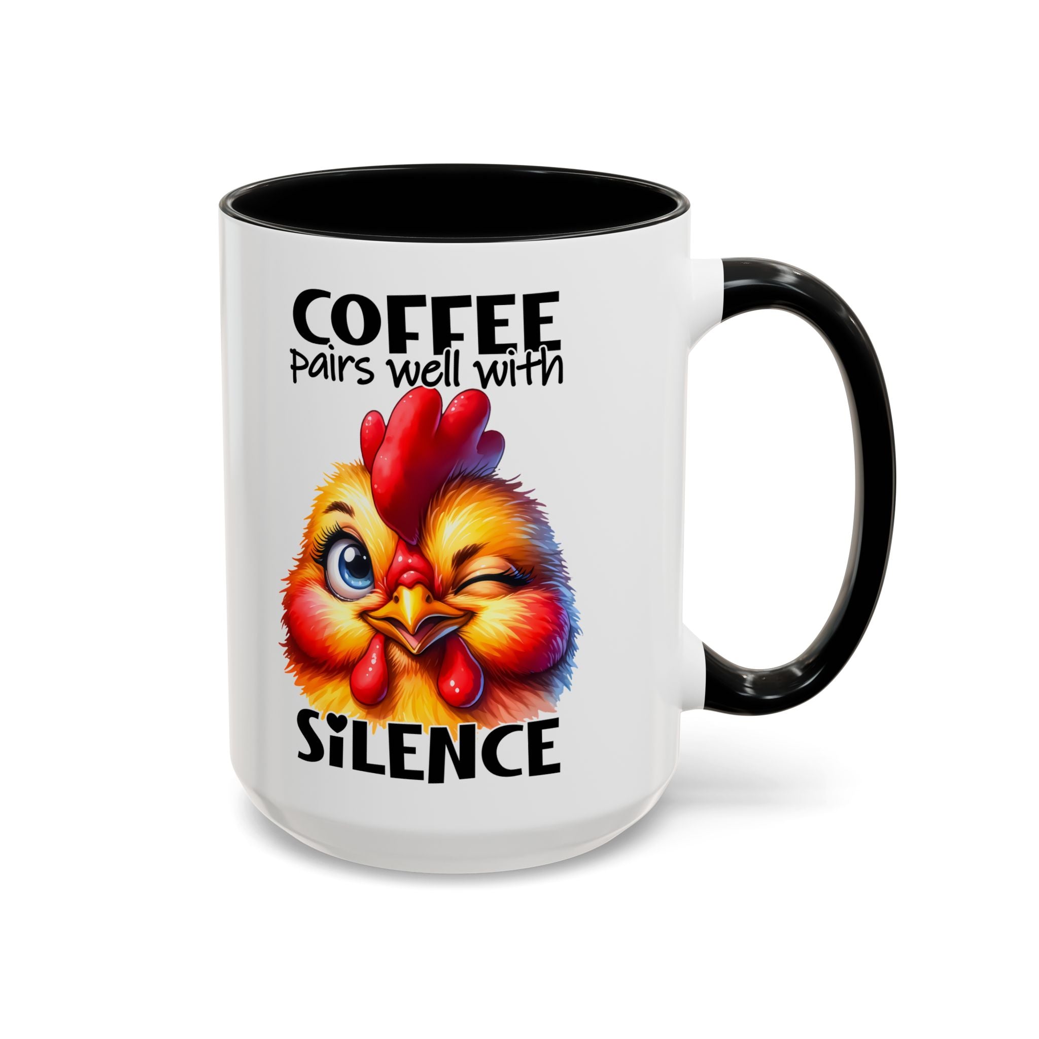 Coffee Pairs Well with Silence – Winking Chick Mug