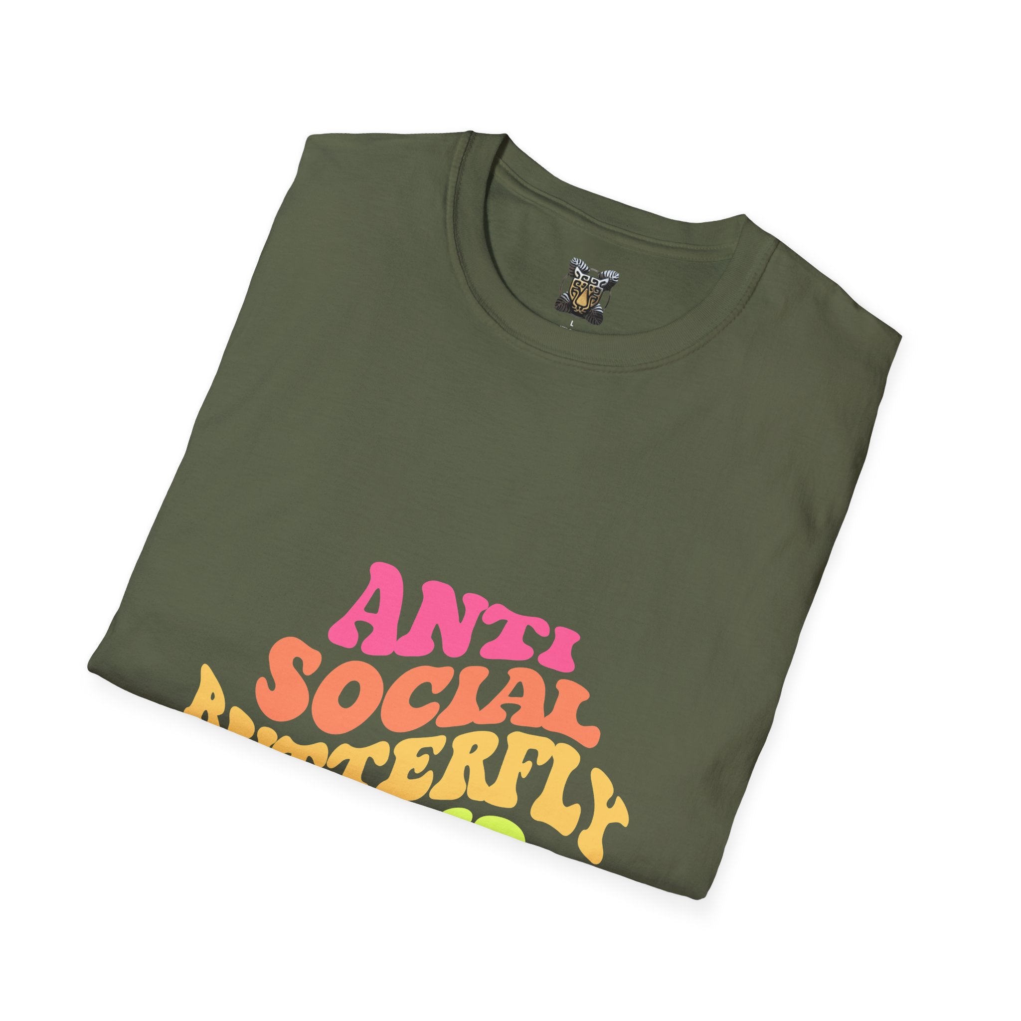 Anti Social Butterfly Club T-Shirt – Funny Introvert Graphic Tee, Sarcastic Unisex Shirt, Humor Casual Apparel
