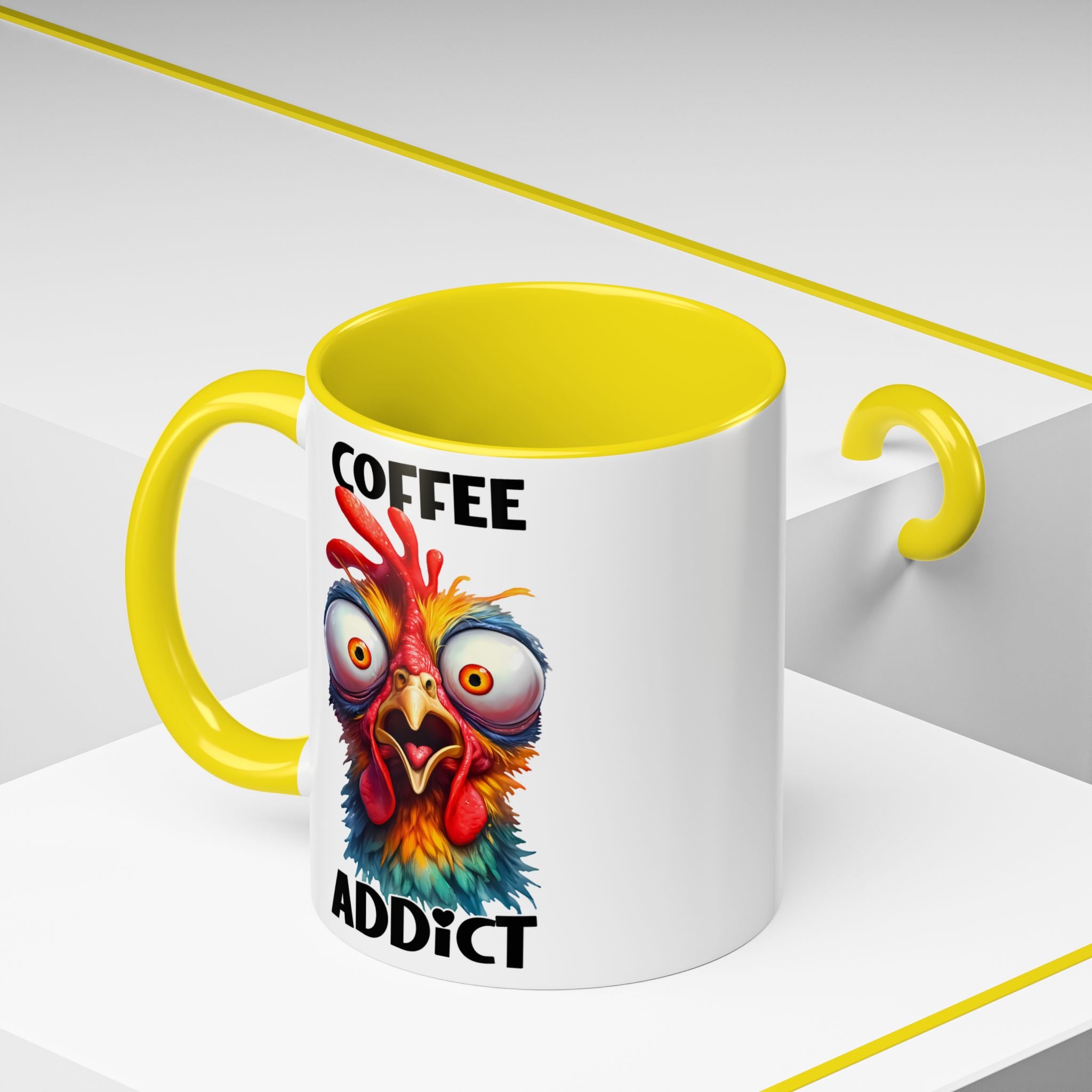 Coffee Addict – Perplexed Chicken Mug