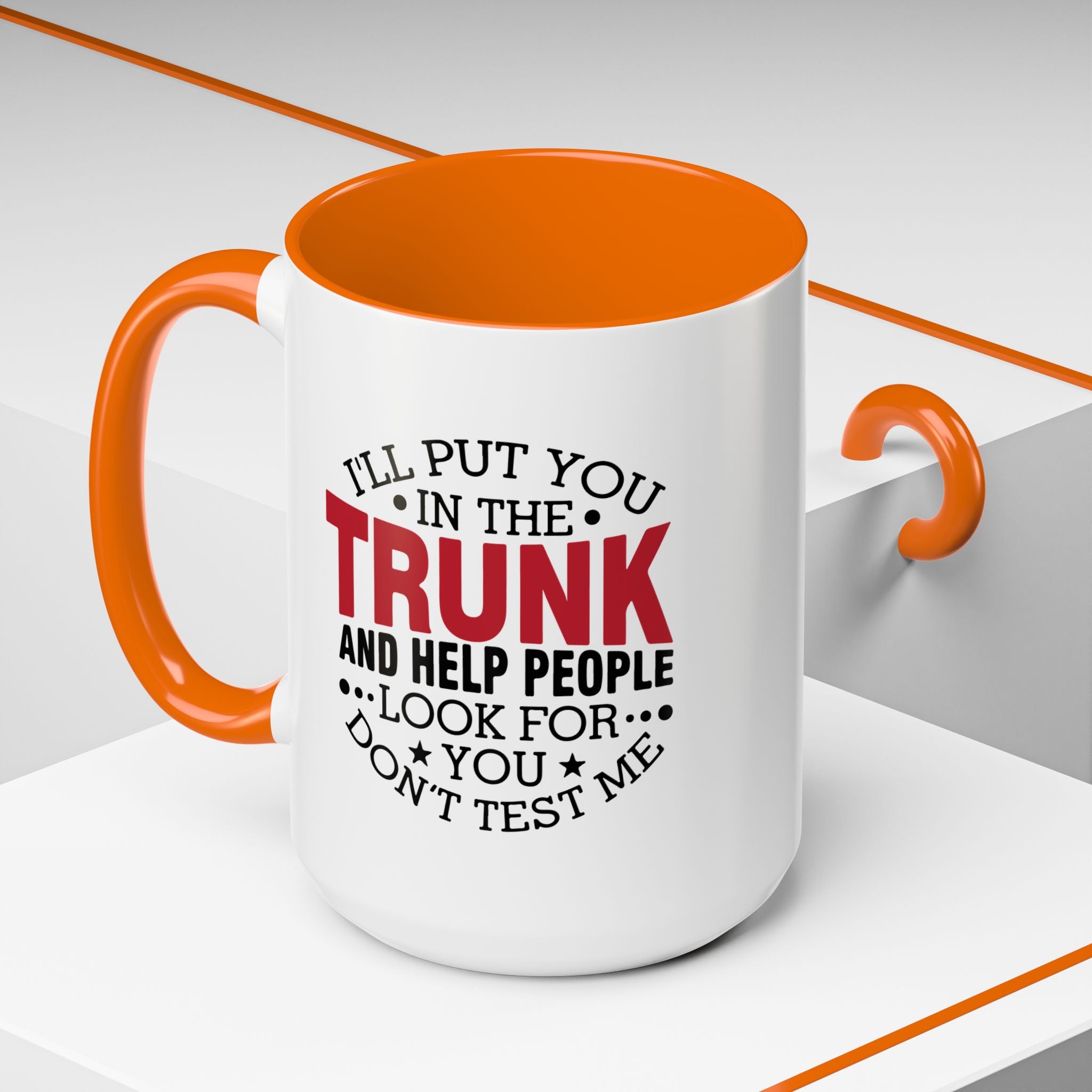 Dark Humor Coffee Mug – 11oz & 15oz Funny Threat Quote, Colorful Interior