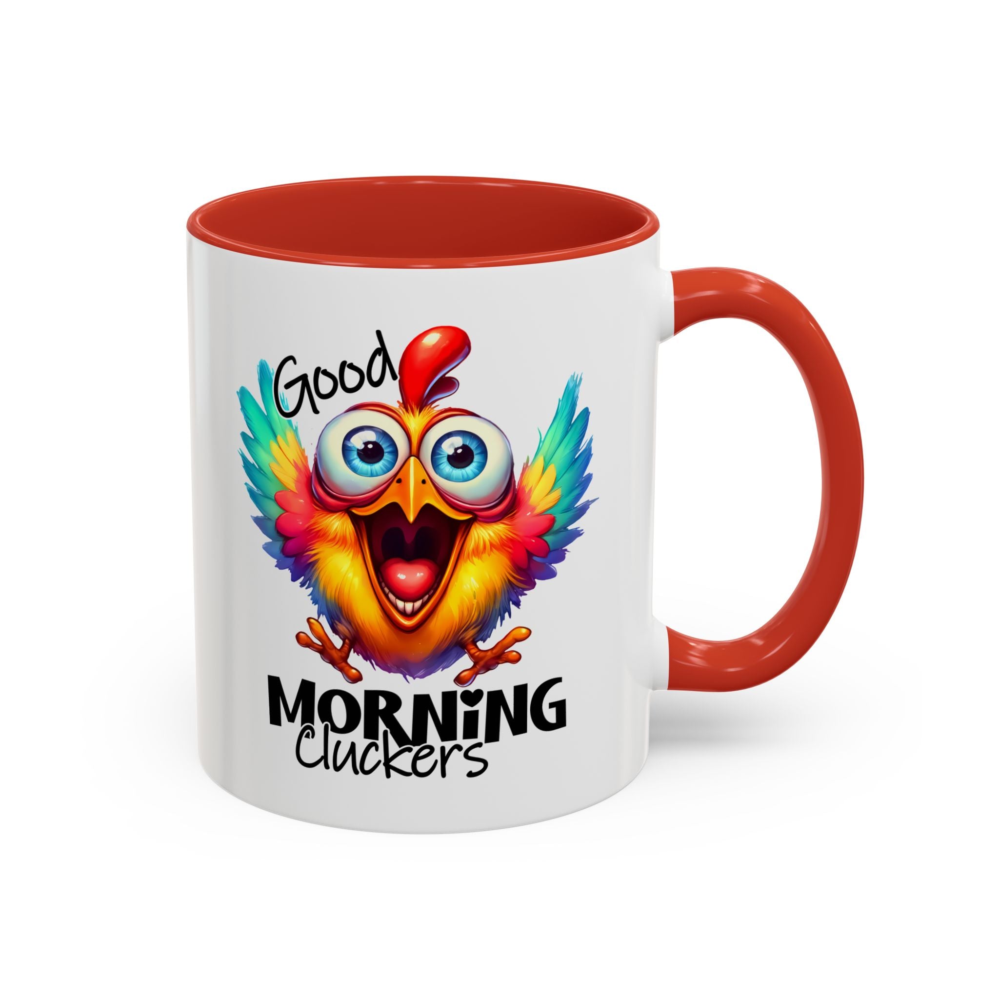 Good Morning Cluckers – Cheerful Chicken Mug