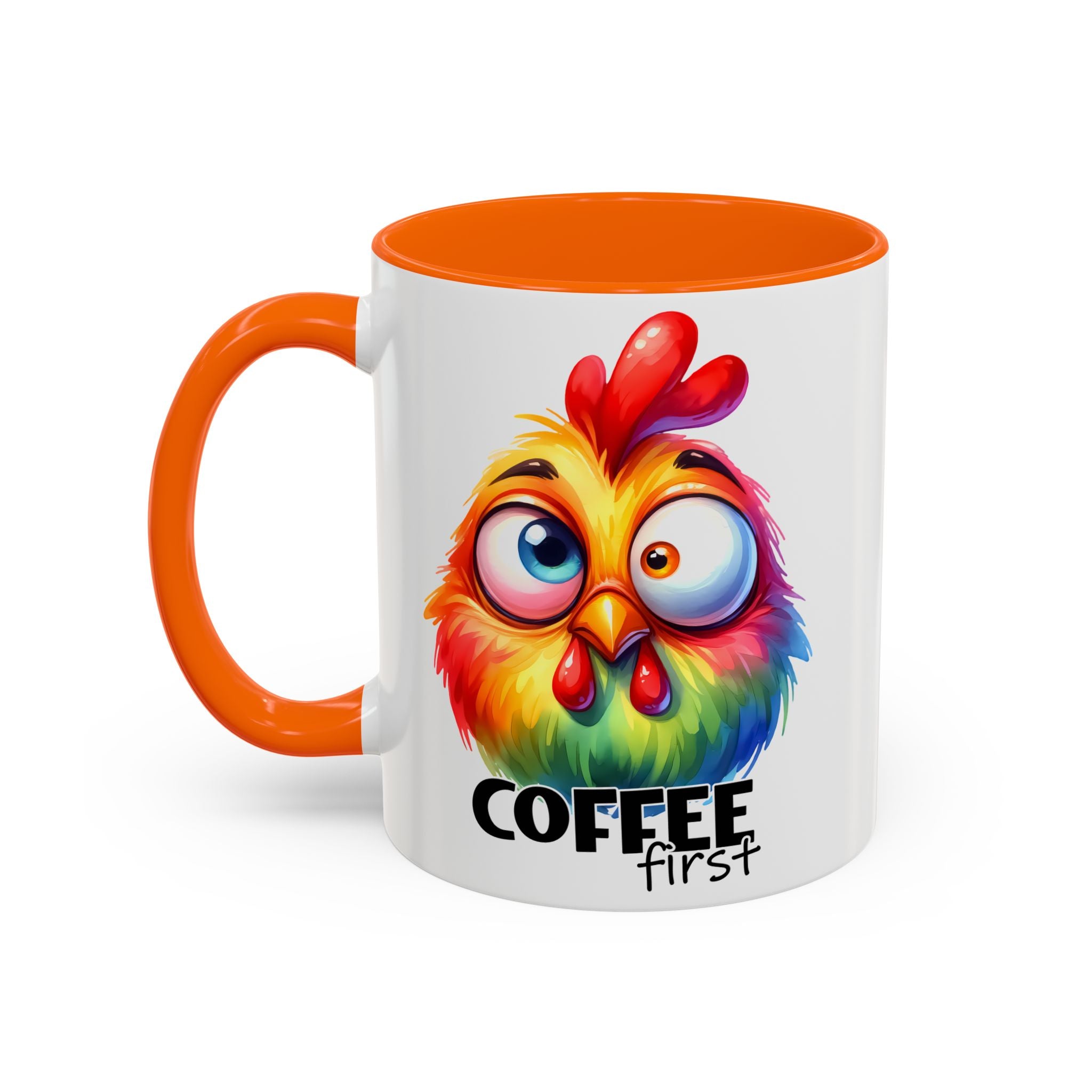 Coffee First – Colorful Chicken Mug