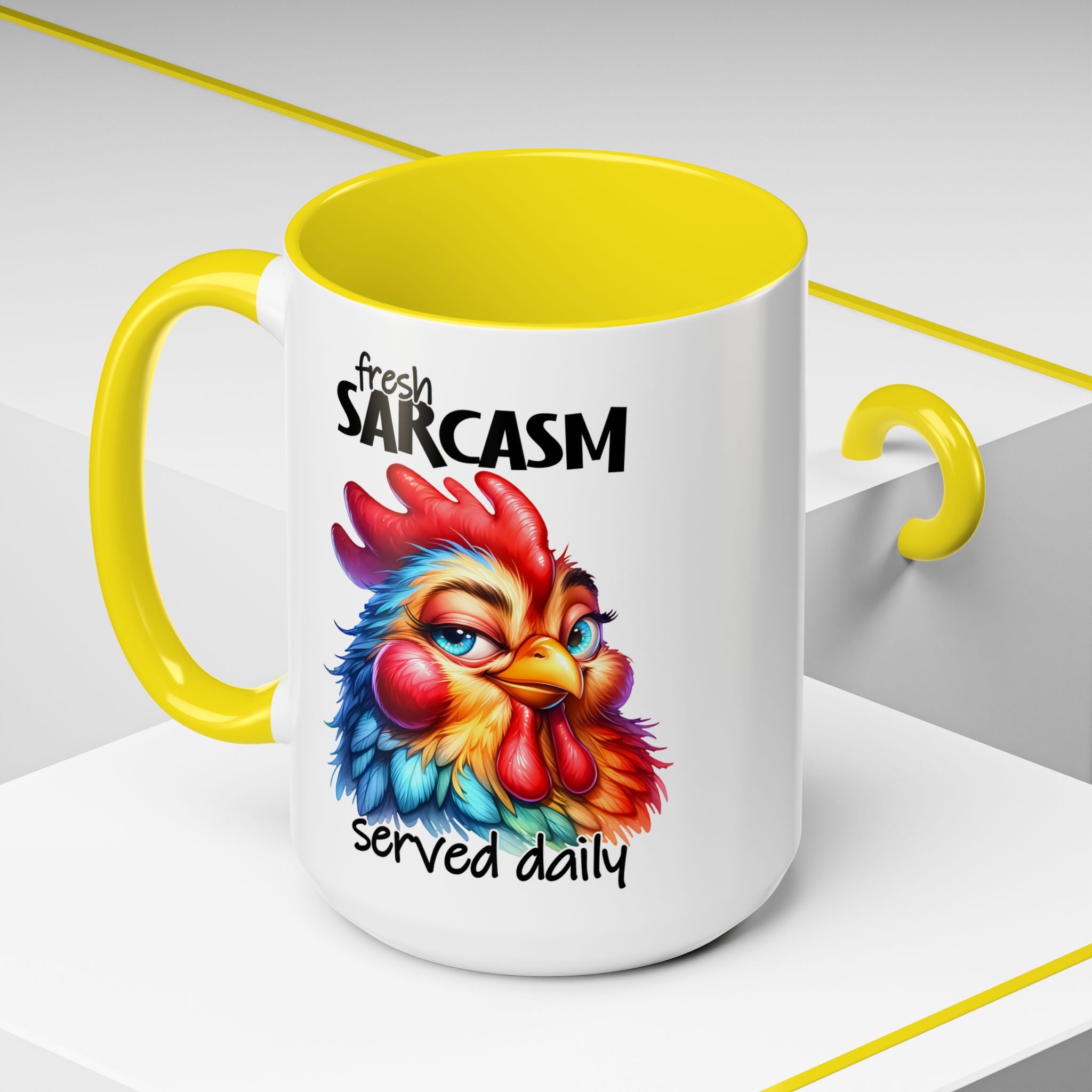 Fresh Sarcasm Served Daily – Chubby Chicken Mug